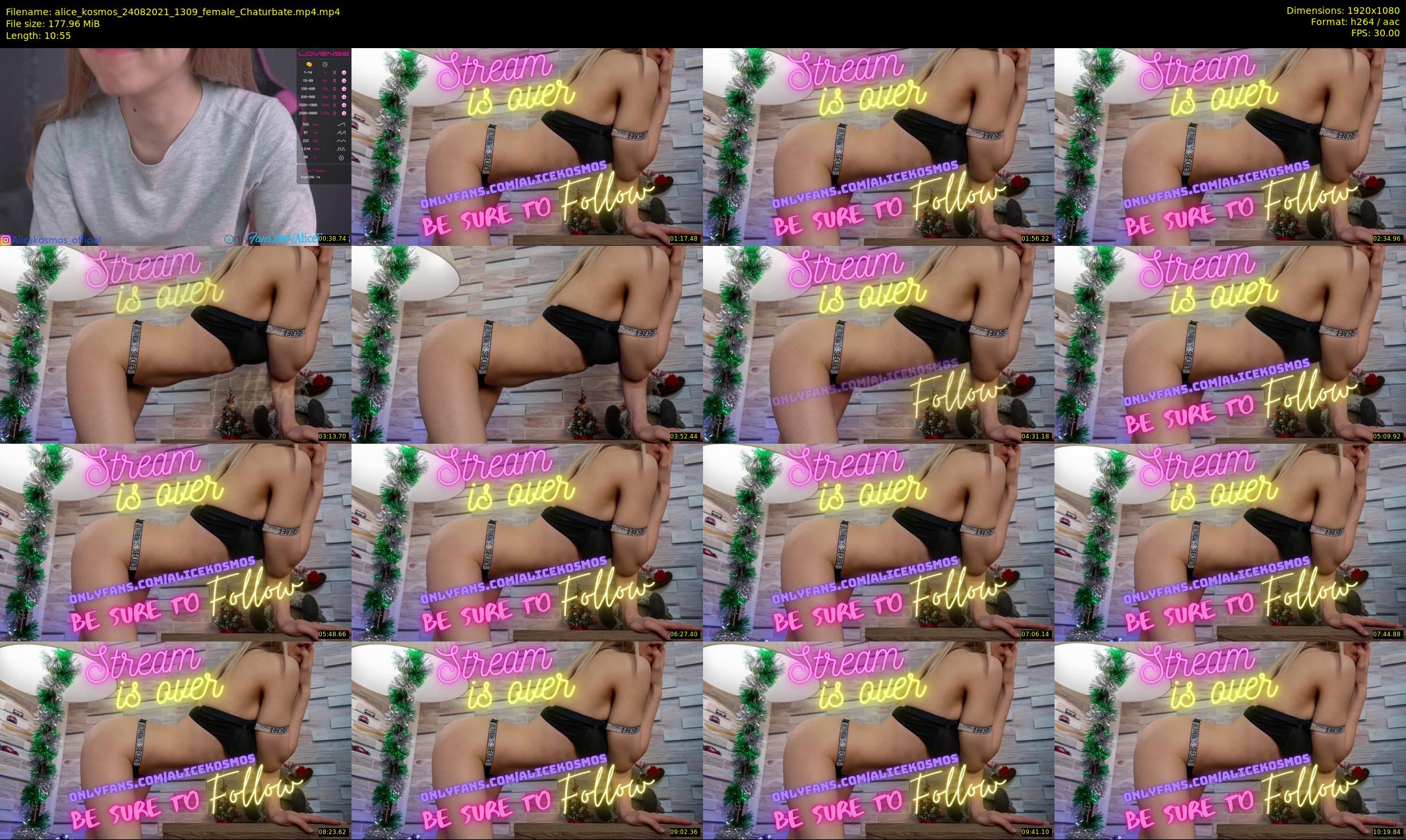 alice_kosmos — 11 minute Chaturbate female cam show recording, 1080p, Aug 24, 2021