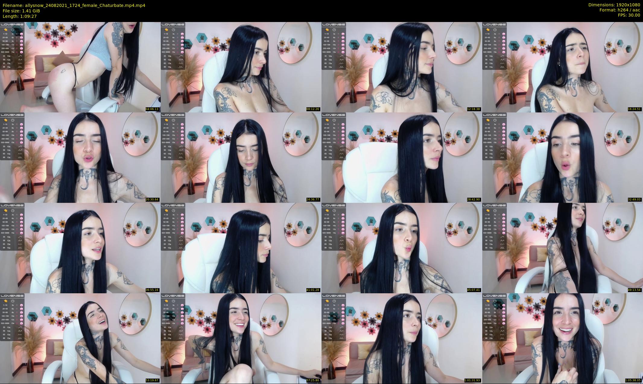 allysnow — 70 minute Chaturbate female cam show recording, 1080p, Aug 24, 2021
