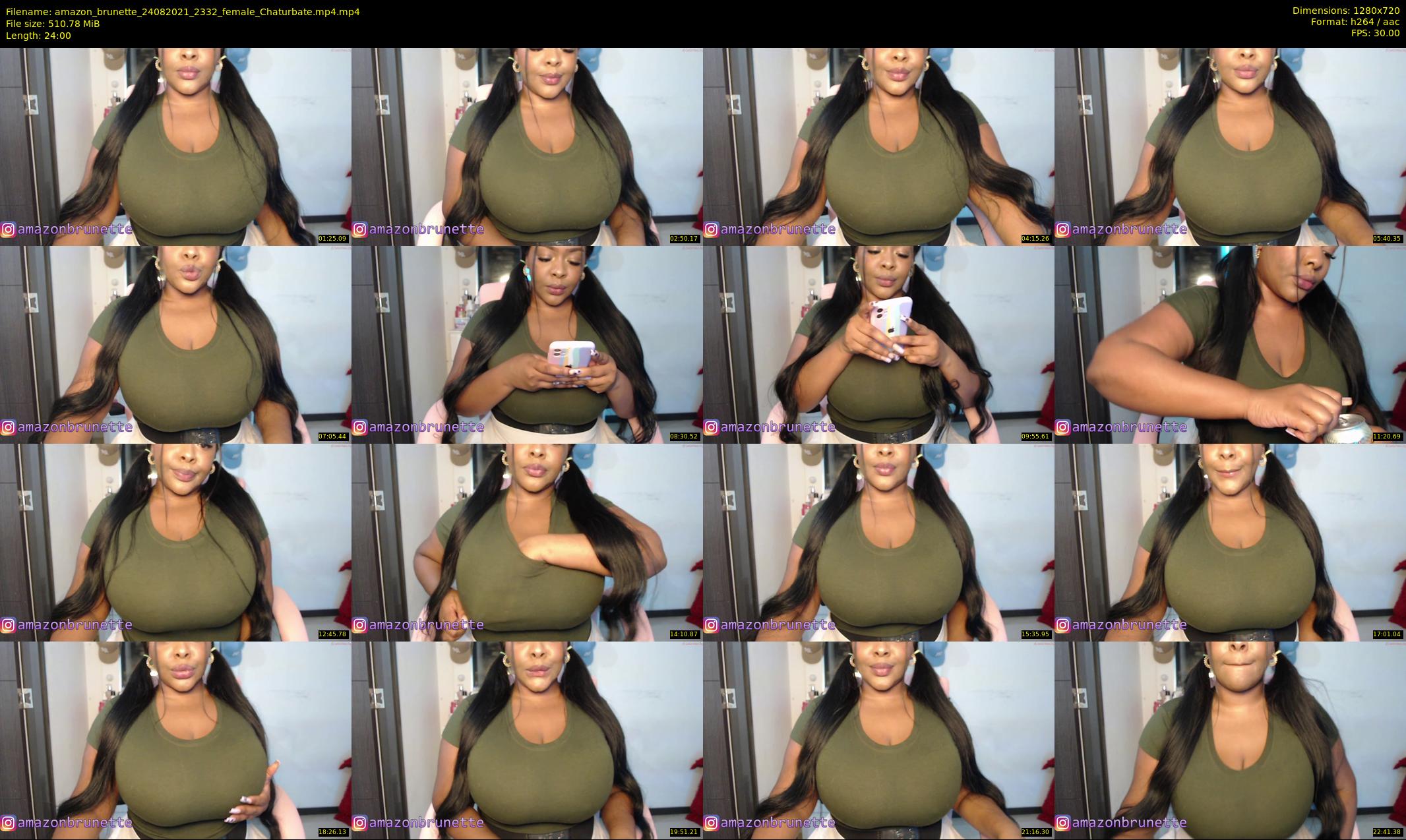 amazon_brunette — 24 minute Chaturbate female cam show recording, 720p, Aug 24, 2021