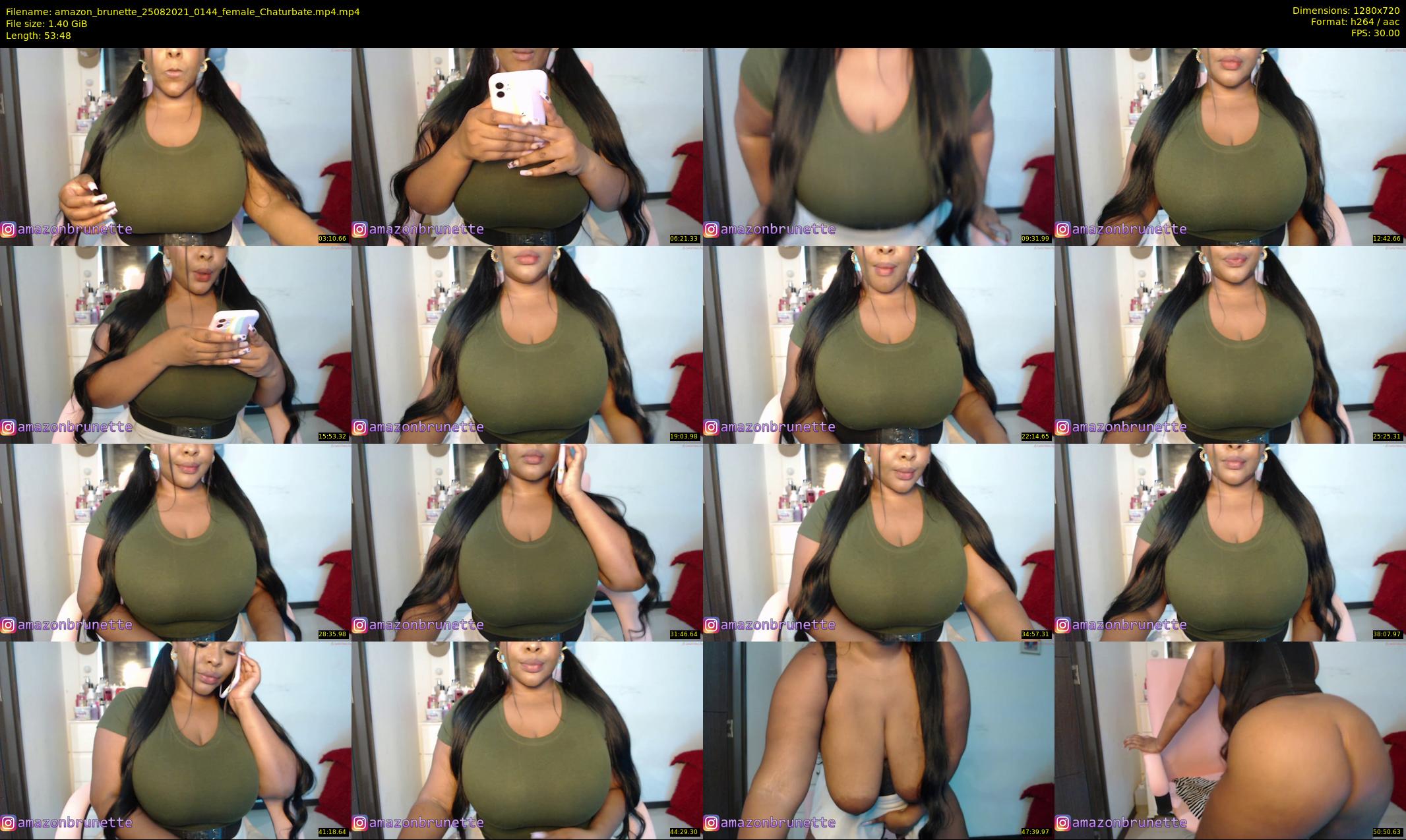 amazon_brunette — 54 minute Chaturbate female cam show recording, 720p, Aug 25, 2021