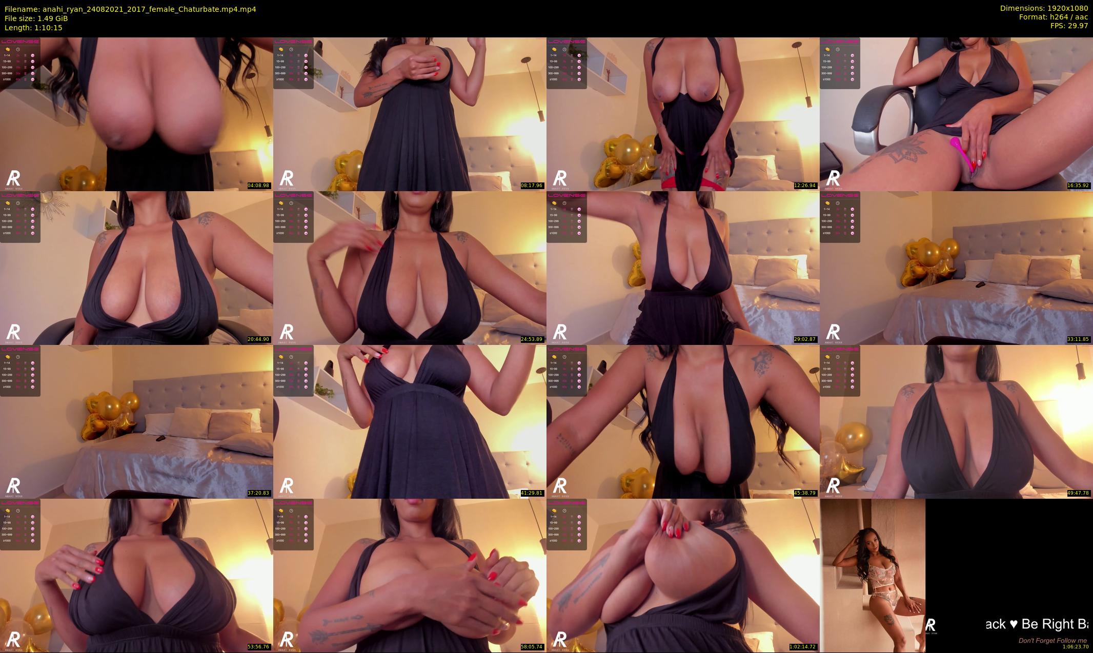 anahi_ryan — 71 minute Chaturbate female cam show recording, 1080p, Aug 24, 2021