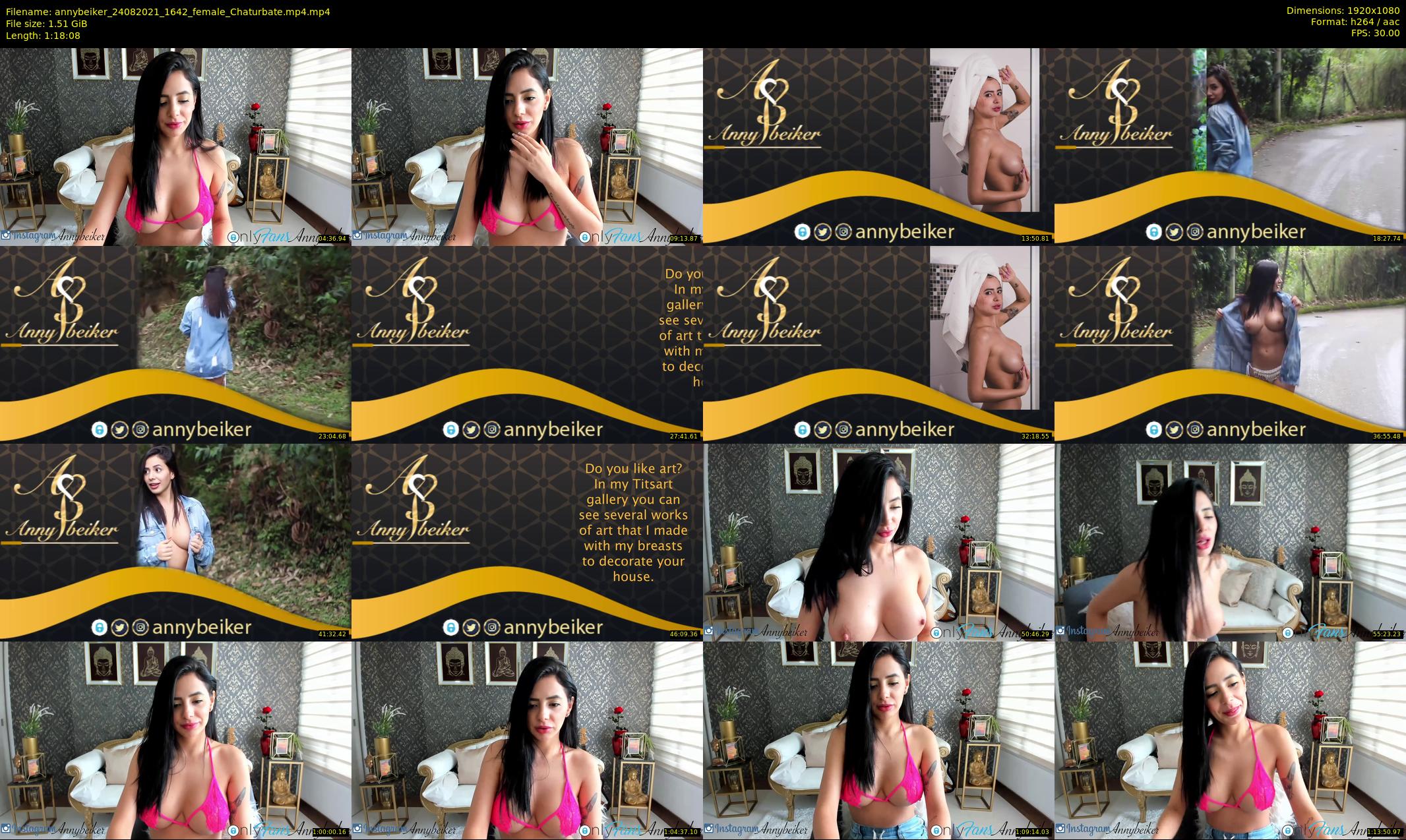 annybeiker — 79 minute Chaturbate female cam show recording, 1080p, Aug 24, 2021