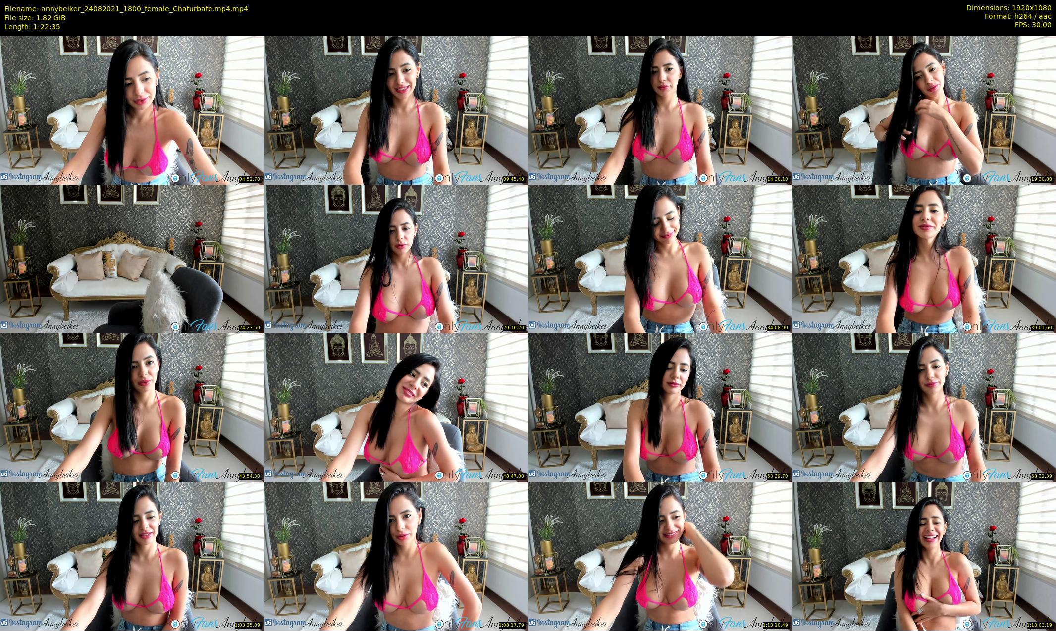 annybeiker — 83 minute Chaturbate female cam show recording, 1080p, Aug 24, 2021