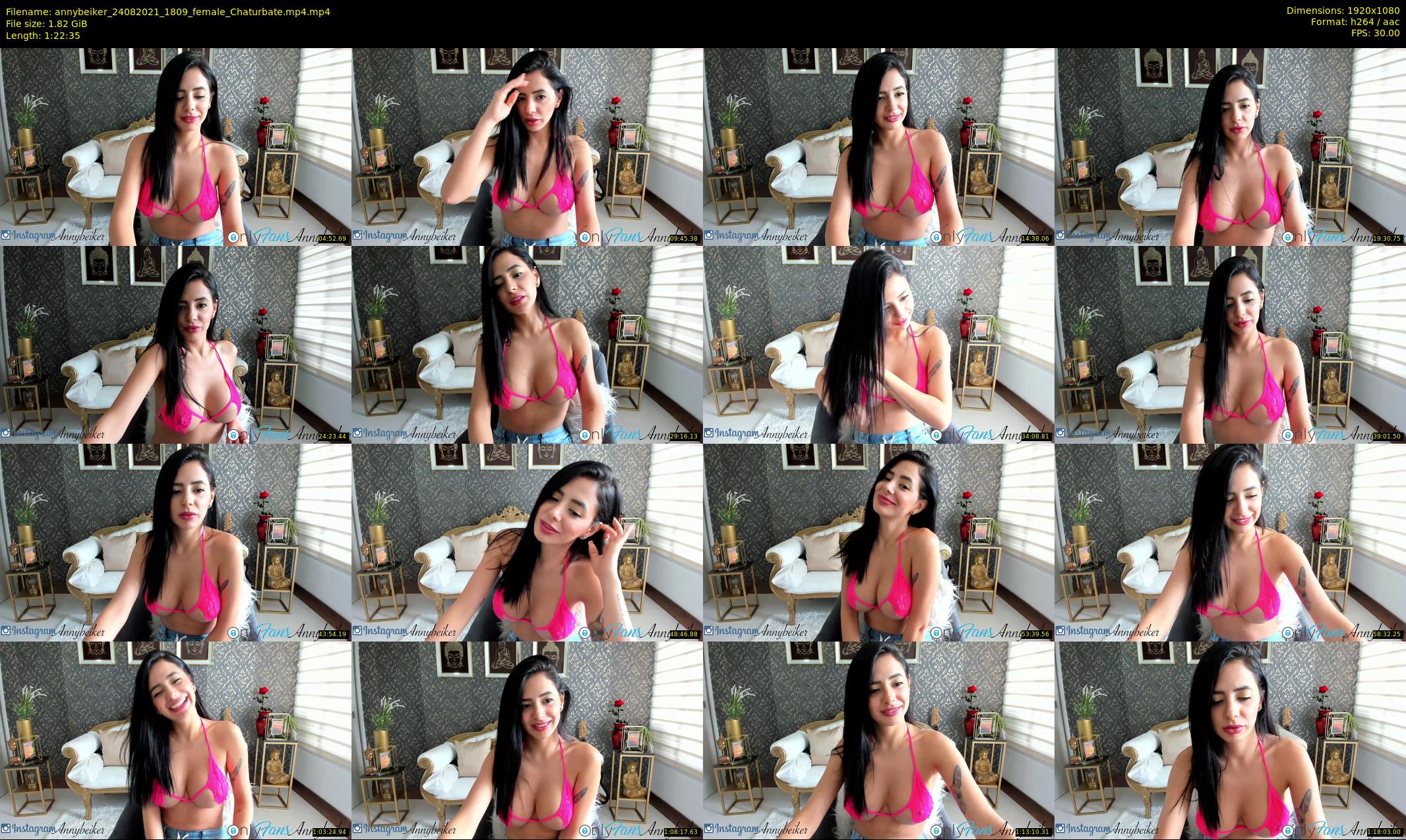 annybeiker — 83 minute Chaturbate female cam show recording, 1080p, Aug 24, 2021