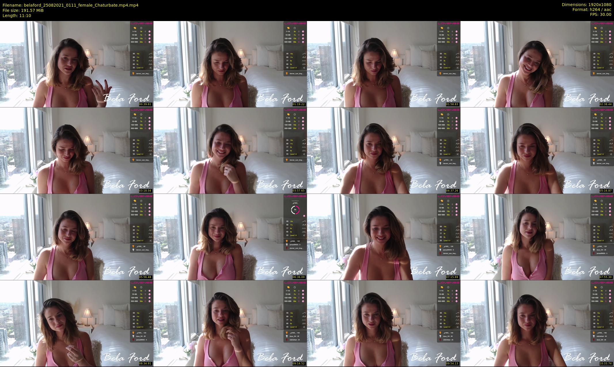 belaford — 12 minute Chaturbate female cam show recording, 1080p, Aug 25, 2021