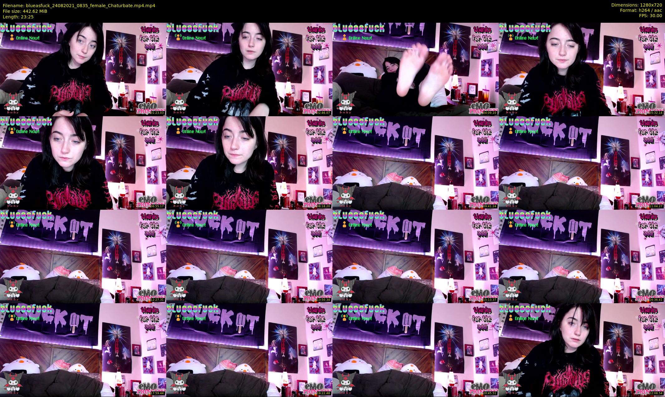 blueasfuck — 24 minute Chaturbate female cam show recording, 720p, Aug 24, 2021