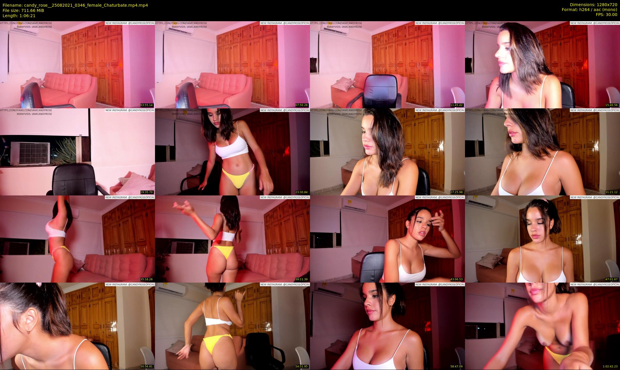 candy_rose_ — 67 minute Chaturbate female cam show recording, 720p, Aug 25, 2021