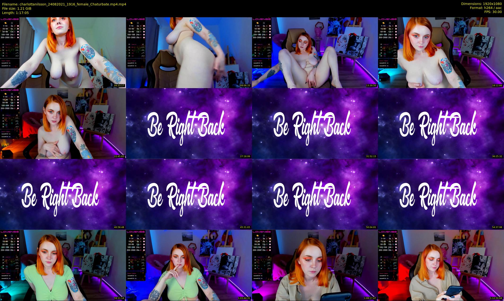 charlottanilsson — 78 minute Chaturbate female cam show recording, 1080p, Aug 24, 2021