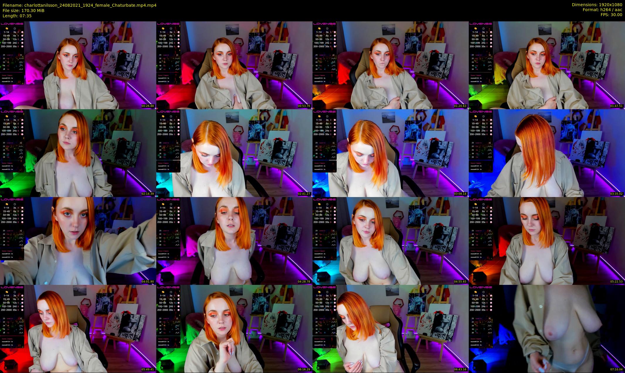 charlottanilsson — 8 minute Chaturbate female cam show recording, 1080p, Aug 24, 2021