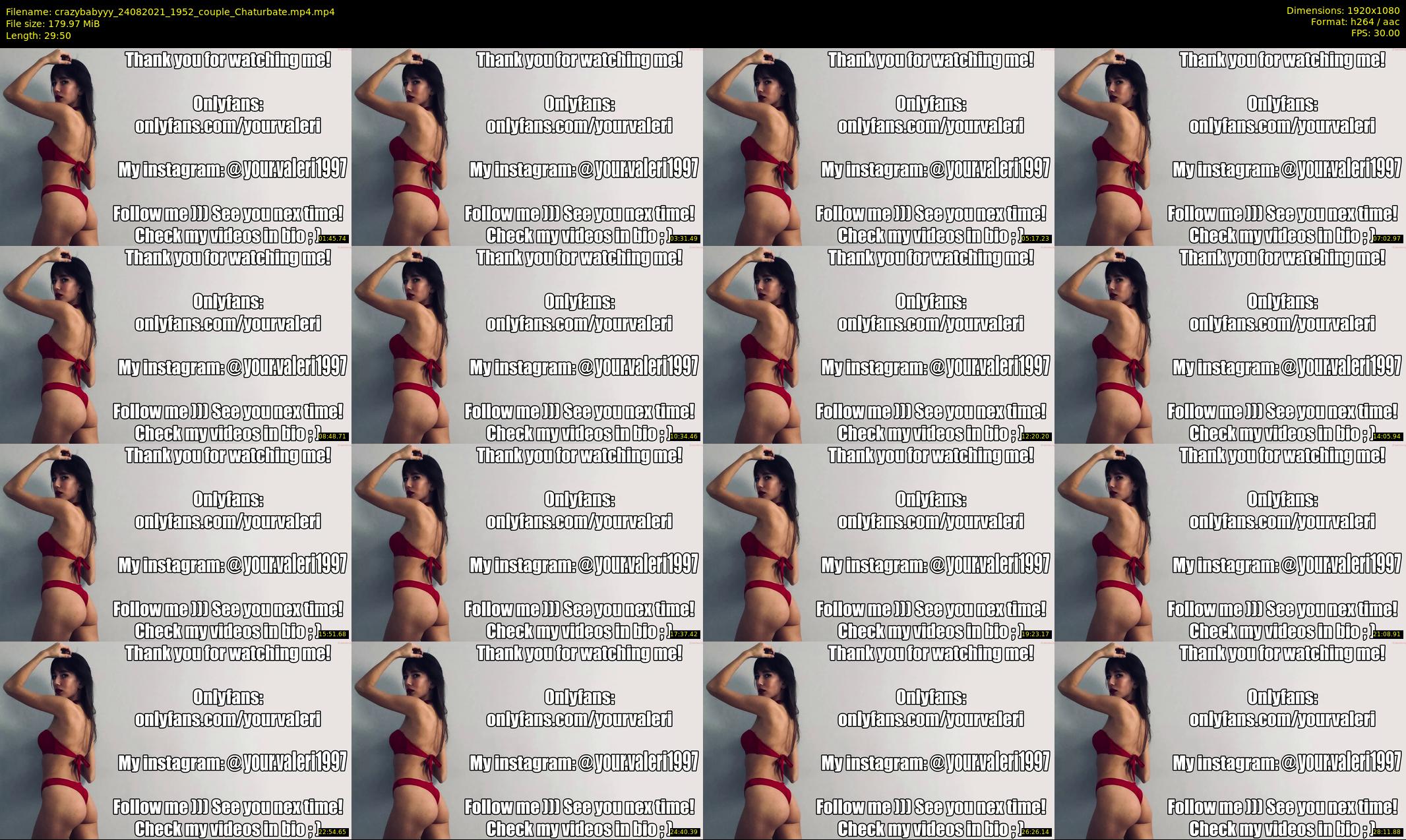crazybabyyy — 30 minute Chaturbate couple cam show recording, 1080p, Aug 24, 2021