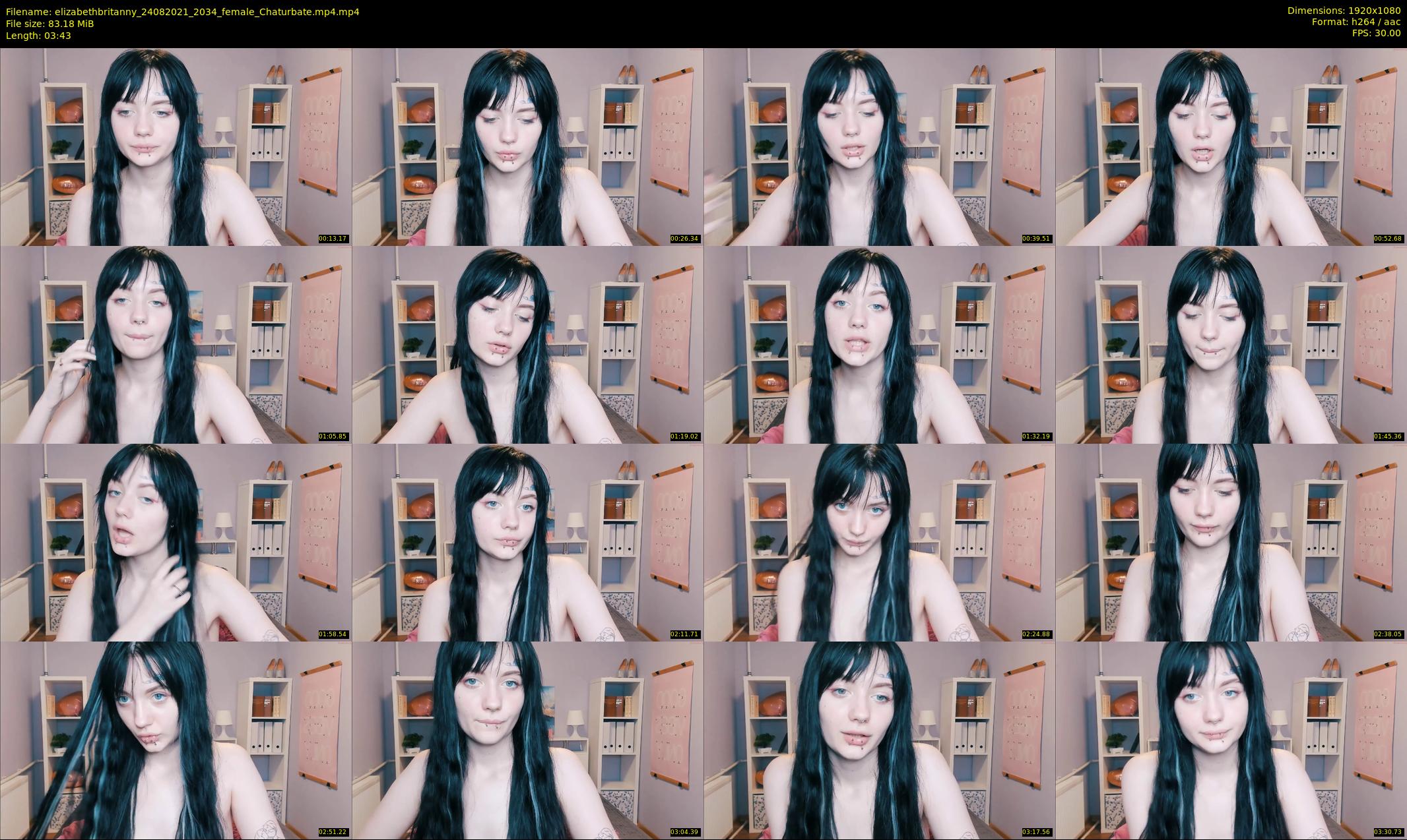 elizabethbritanny — 4 minute Chaturbate female cam show recording, 1080p, Aug 24, 2021