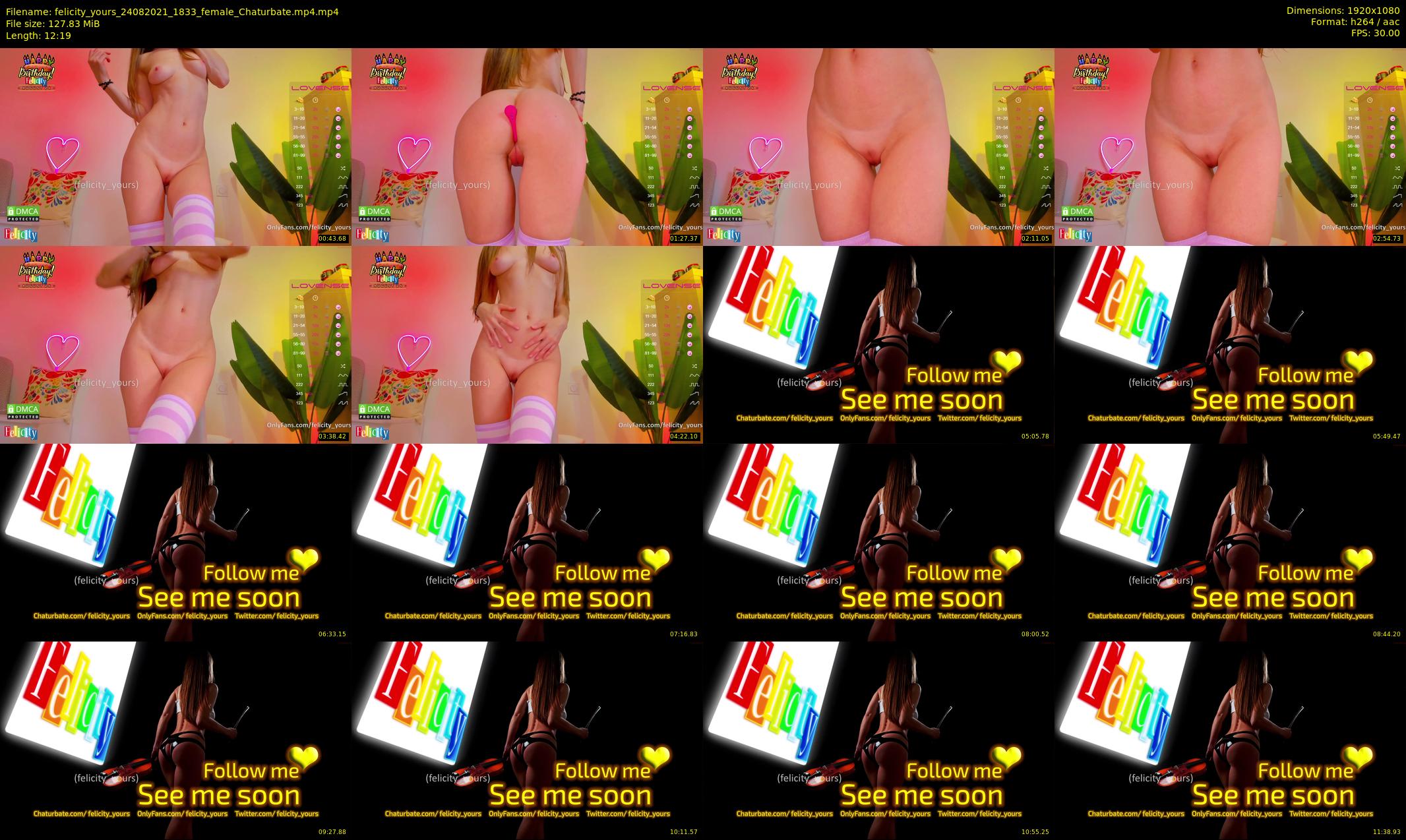 felicity_yours — 13 minute Chaturbate female cam show recording, 1080p, Aug 24, 2021