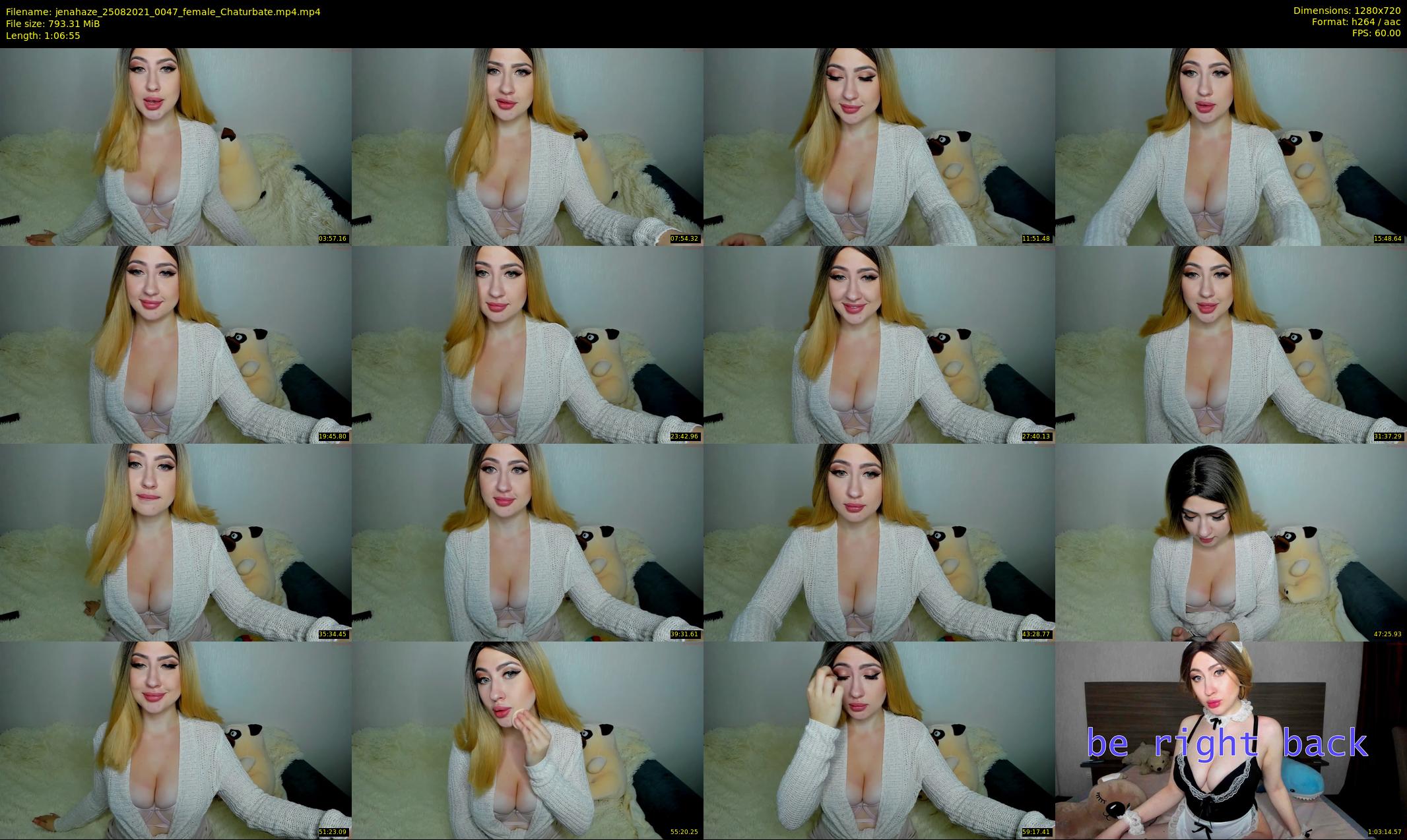 jenahaze — 67 minute Chaturbate female cam show recording, 720p, Aug 25, 2021