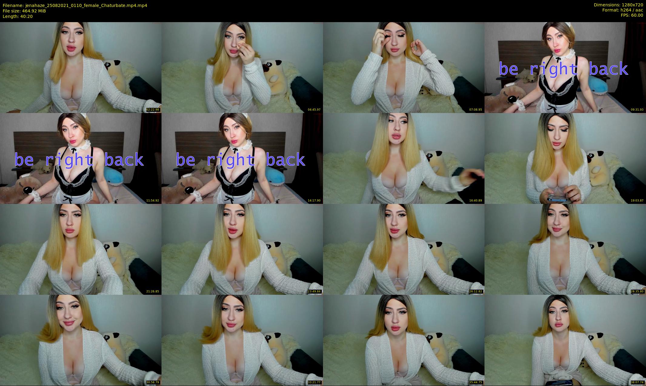 jenahaze — 41 minute Chaturbate female cam show recording, 720p, Aug 25, 2021