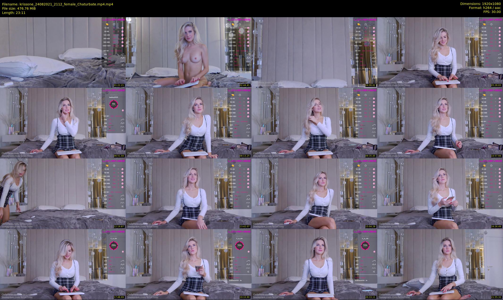 krissone — 24 minute Chaturbate female cam show recording, 1080p, Aug 24, 2021