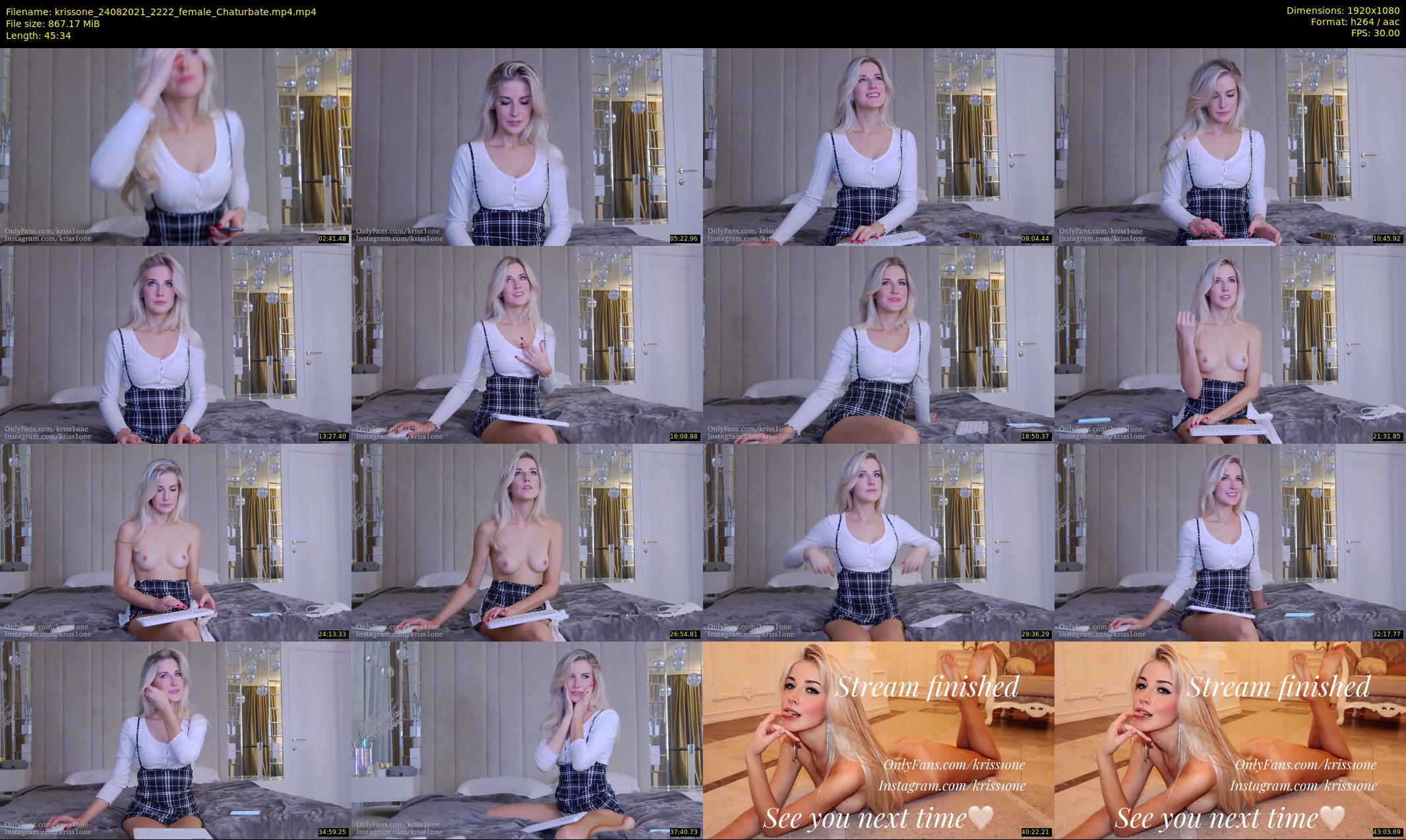krissone — 46 minute Chaturbate female cam show recording, 1080p, Aug 24, 2021