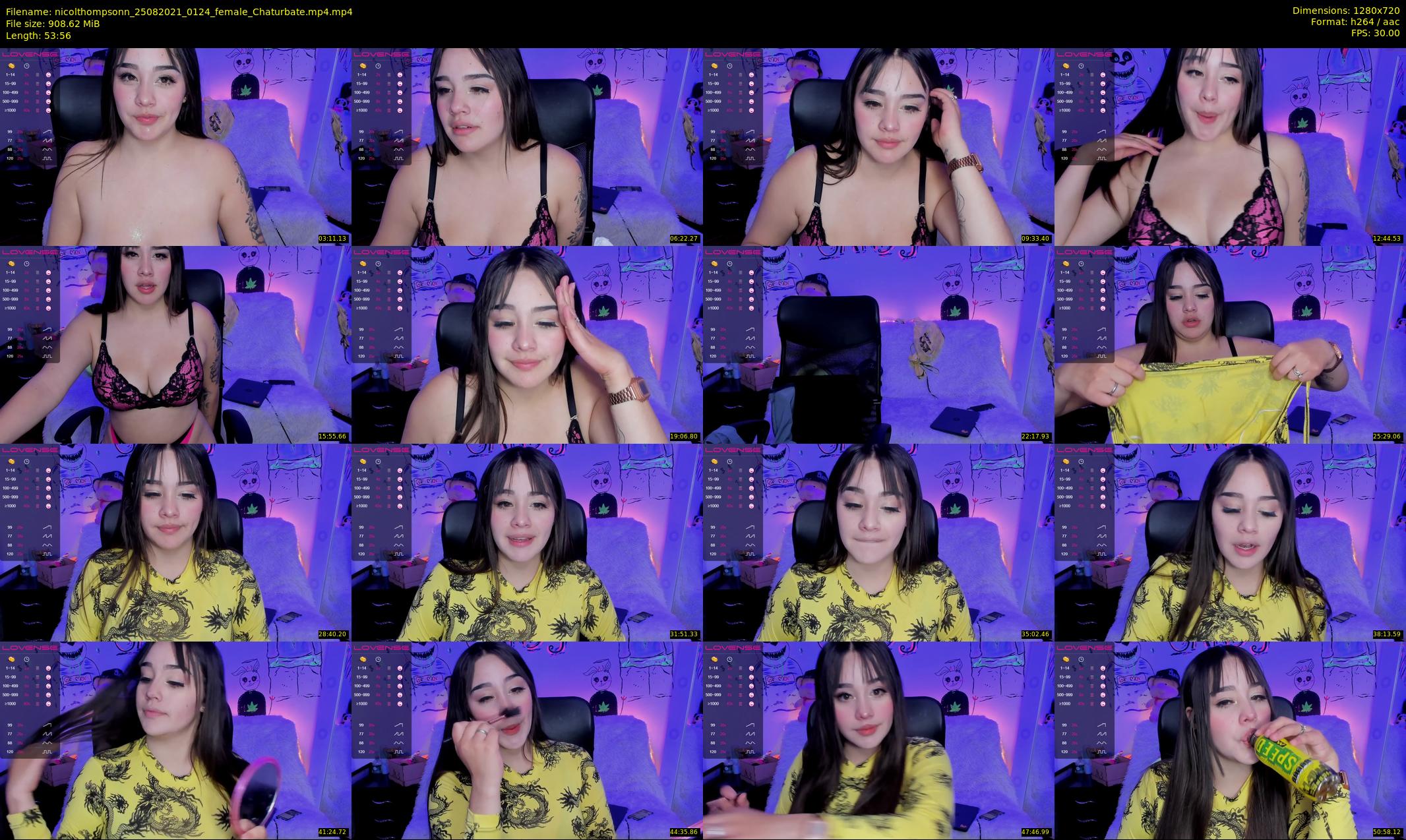 nicolthompsonn — 54 minute Chaturbate female cam show recording, 720p, Aug 25, 2021