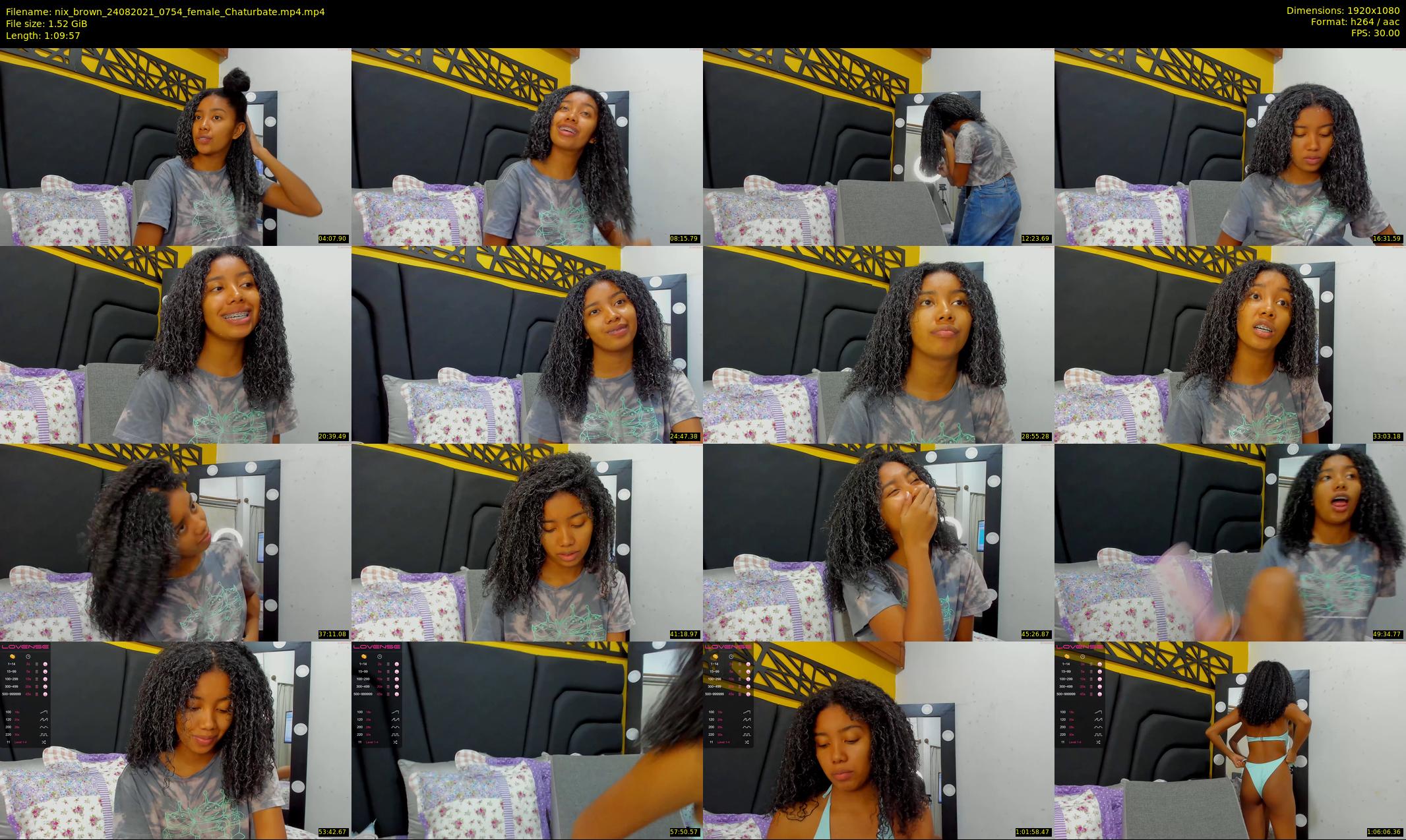 nix_brown — 70 minute Chaturbate female cam show recording, 1080p, Aug 24, 2021