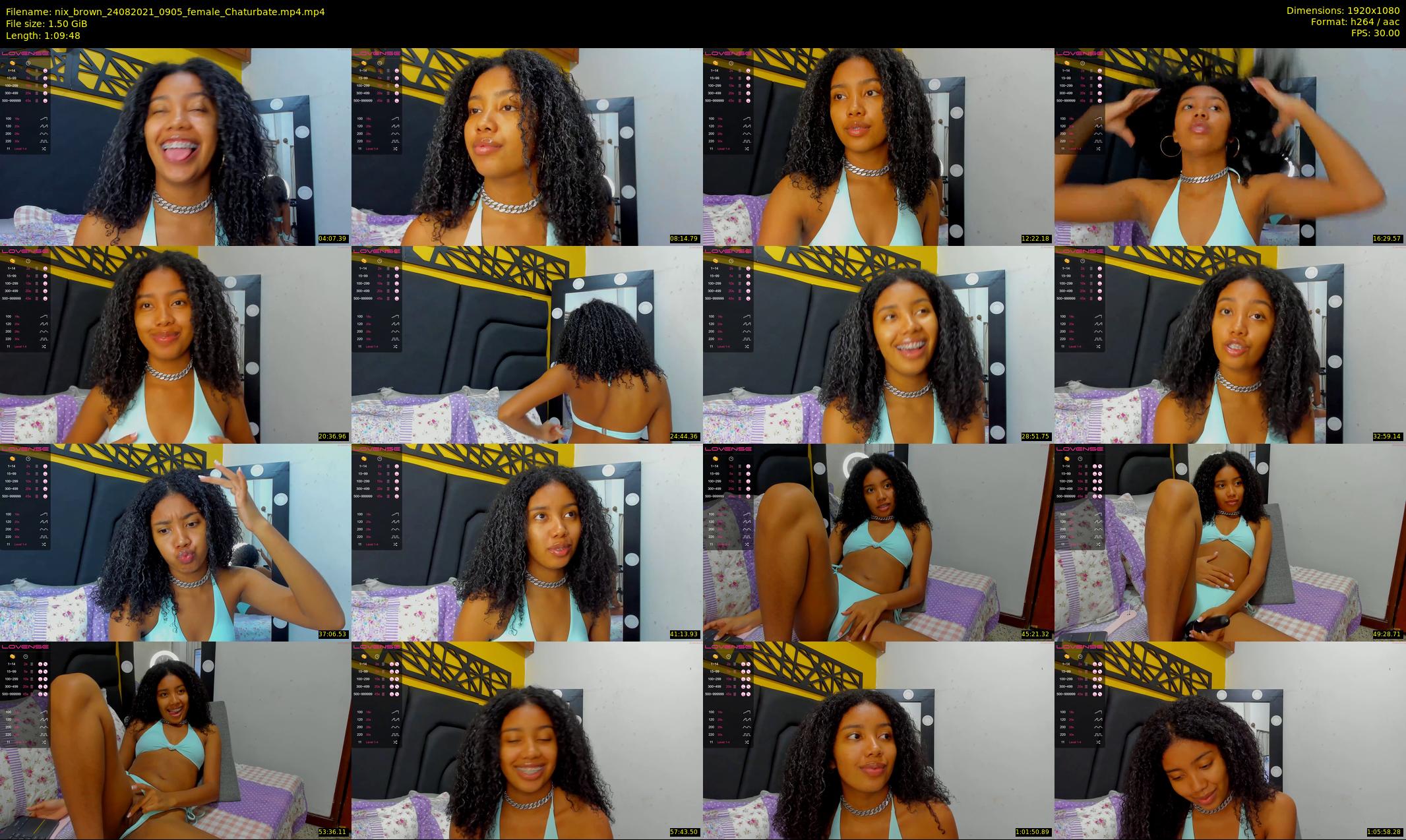 nix_brown — 70 minute Chaturbate female cam show recording, 1080p, Aug 24, 2021