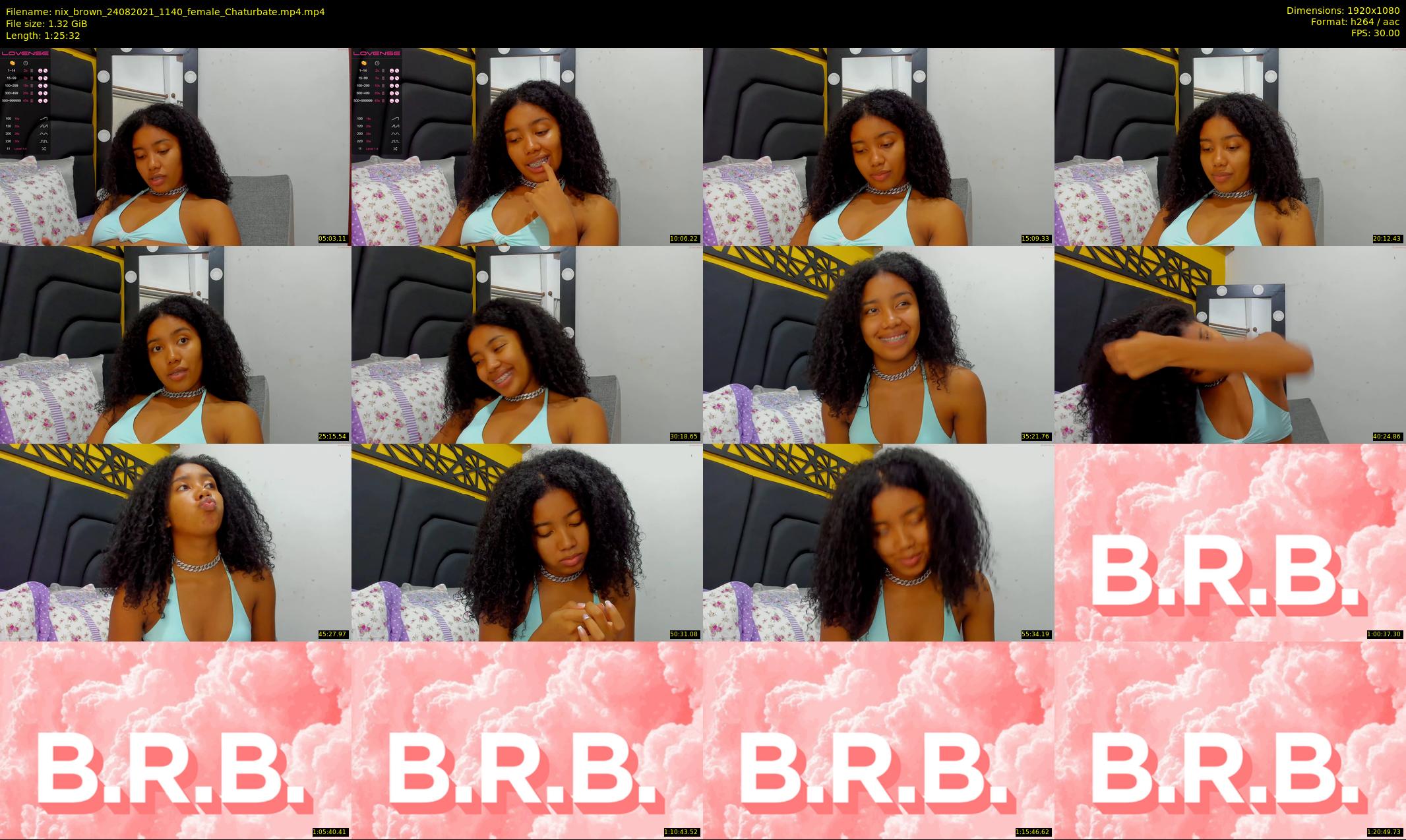 nix_brown — 86 minute Chaturbate female cam show recording, 1080p, Aug 24, 2021