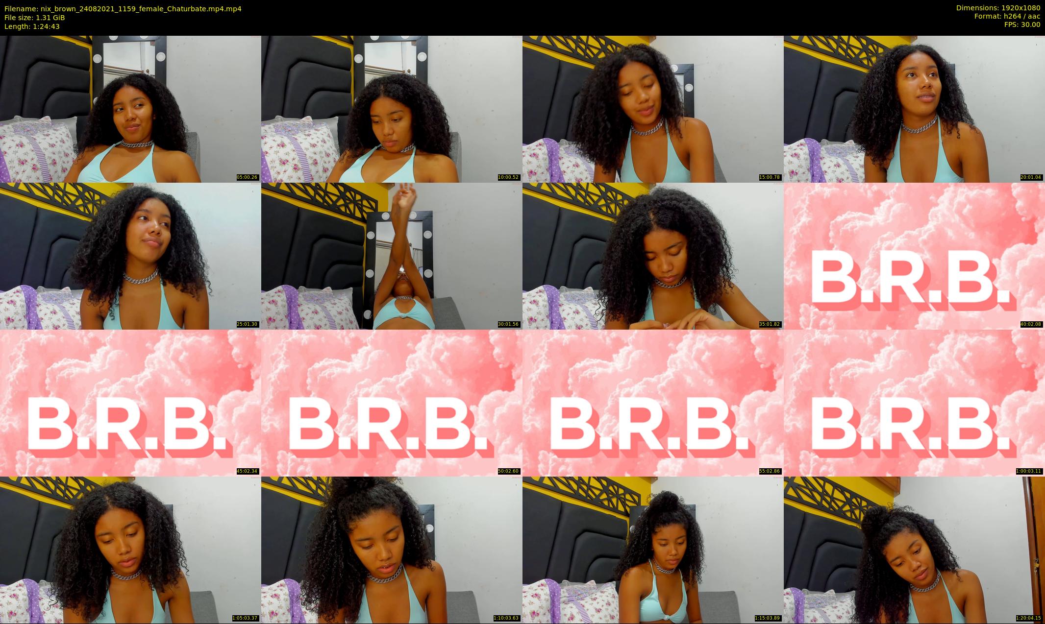 nix_brown — 85 minute Chaturbate female cam show recording, 1080p, Aug 24, 2021