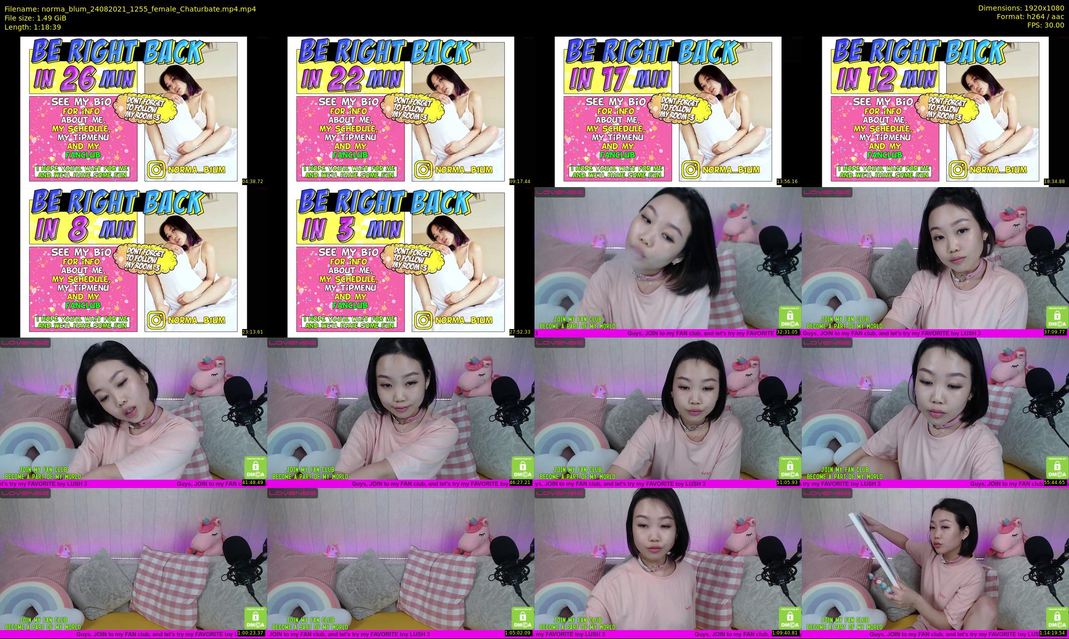 norma_blum — 79 minute Chaturbate female cam show recording, 1080p, Aug 24, 2021
