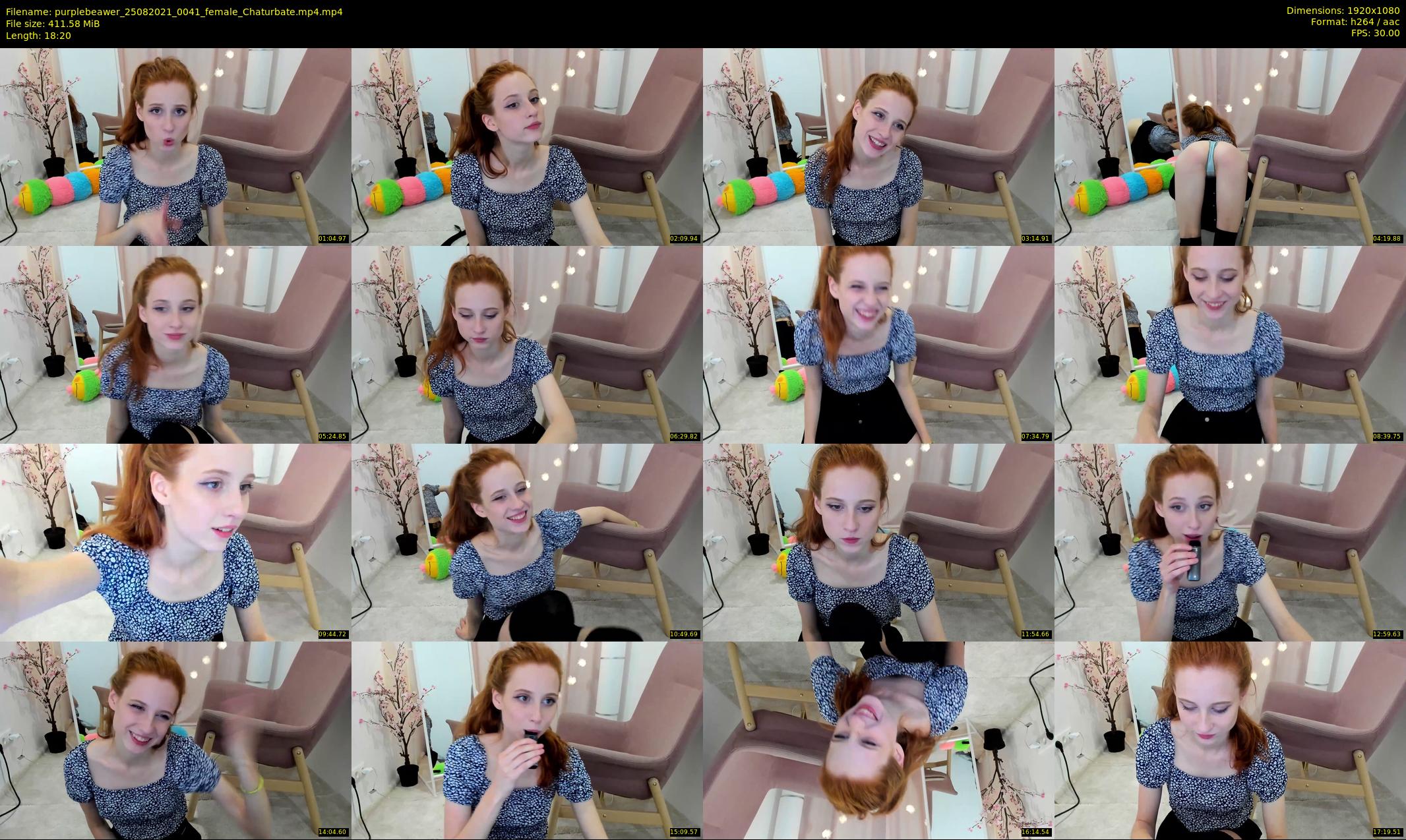 purplebeawer — 19 minute Chaturbate female cam show recording, 1080p, Aug 25, 2021