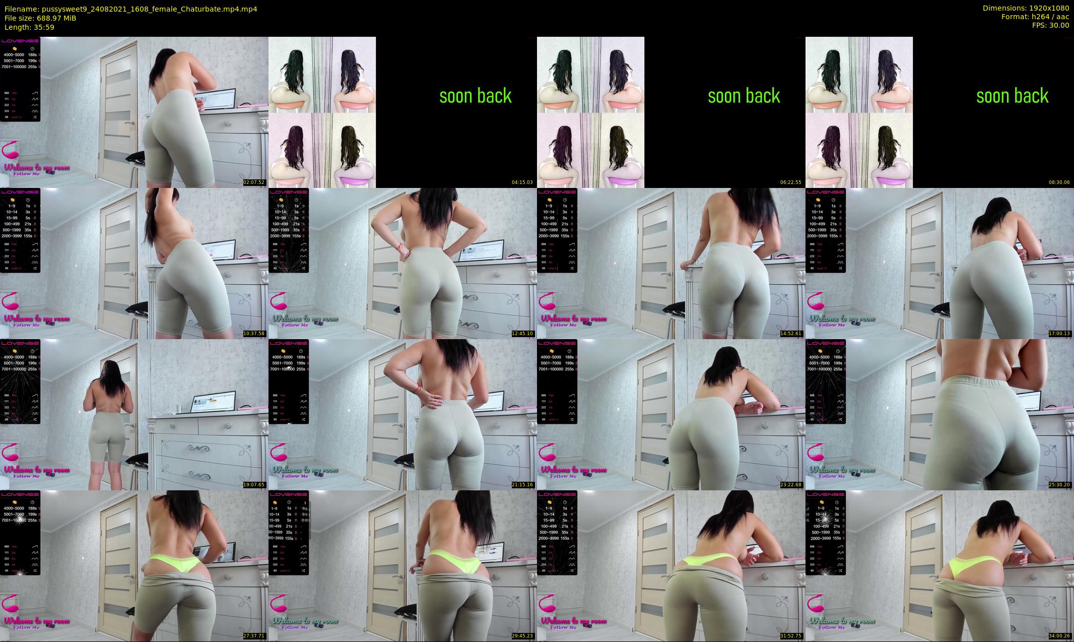pussysweet9 — 36 minute Chaturbate female cam show recording, 1080p, Aug 24, 2021