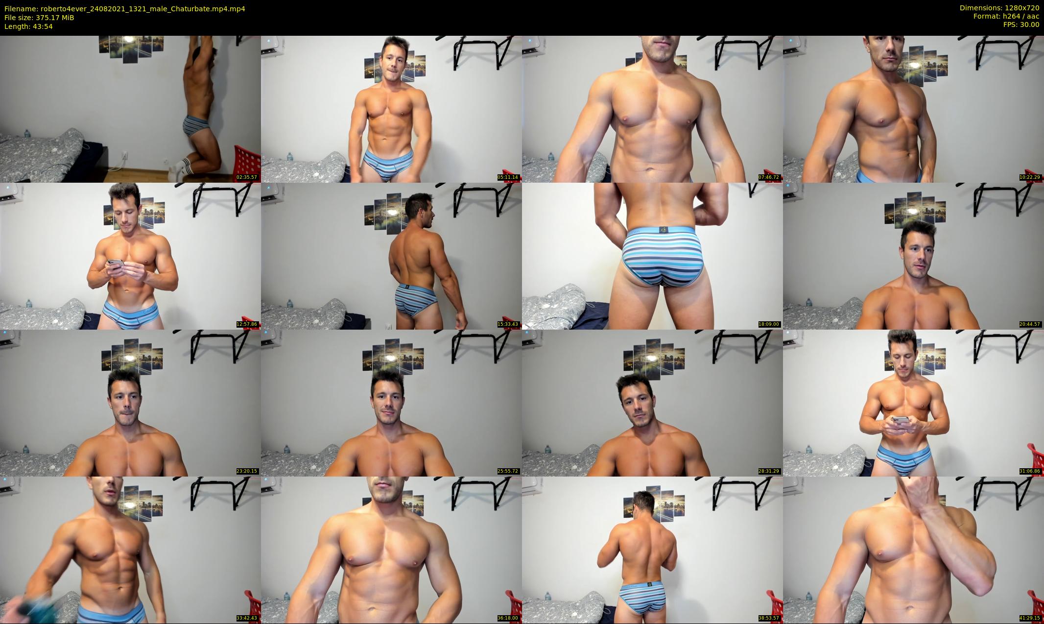 roberto4ever — 44 minute Chaturbate male cam show recording, 720p, Aug 24, 2021