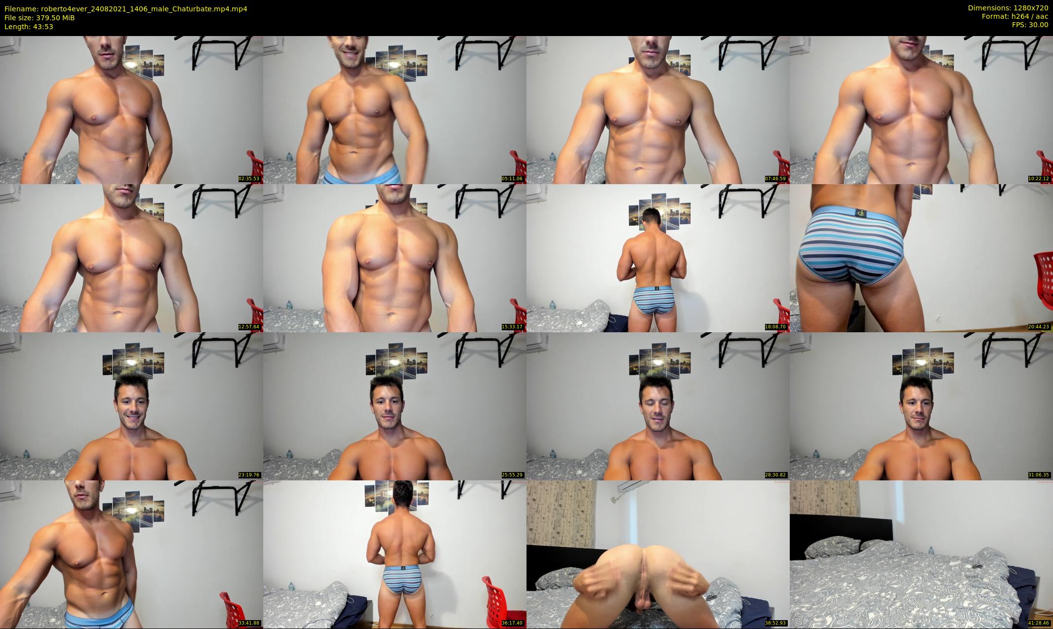 roberto4ever — 44 minute Chaturbate male cam show recording, 720p, Aug 24, 2021