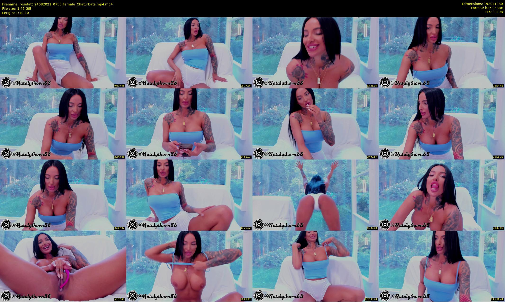 rosetatt — 71 minute Chaturbate female cam show recording, 1080p, Aug 24, 2021