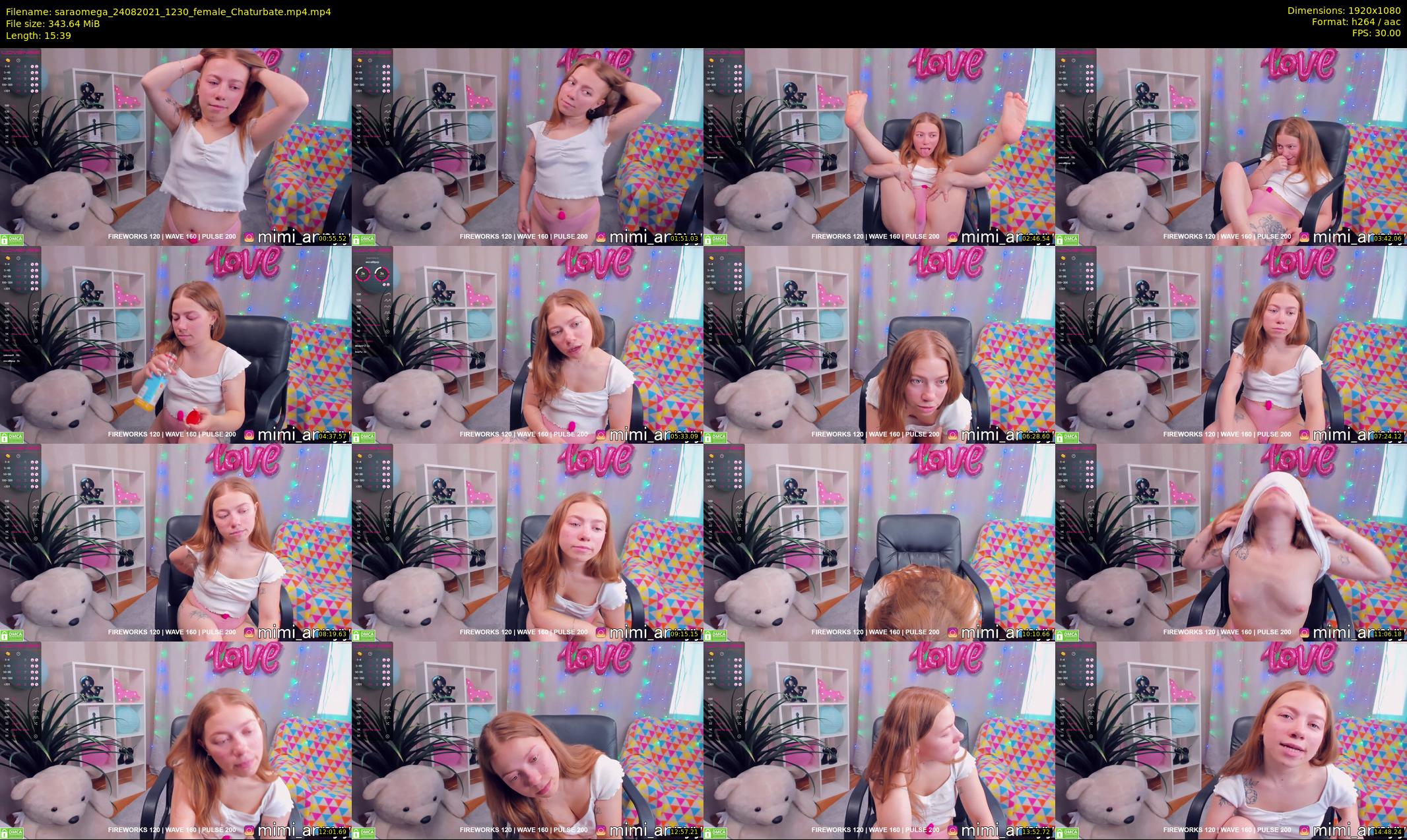 saraomega — 16 minute Chaturbate couple cam show recording, 1080p, Aug 24, 2021