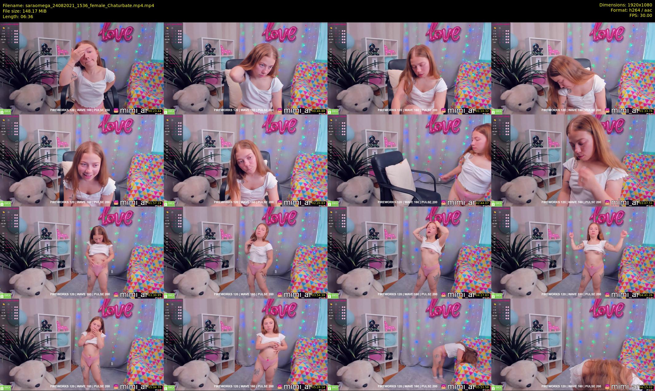 saraomega — 7 minute Chaturbate couple cam show recording, 1080p, Aug 24, 2021