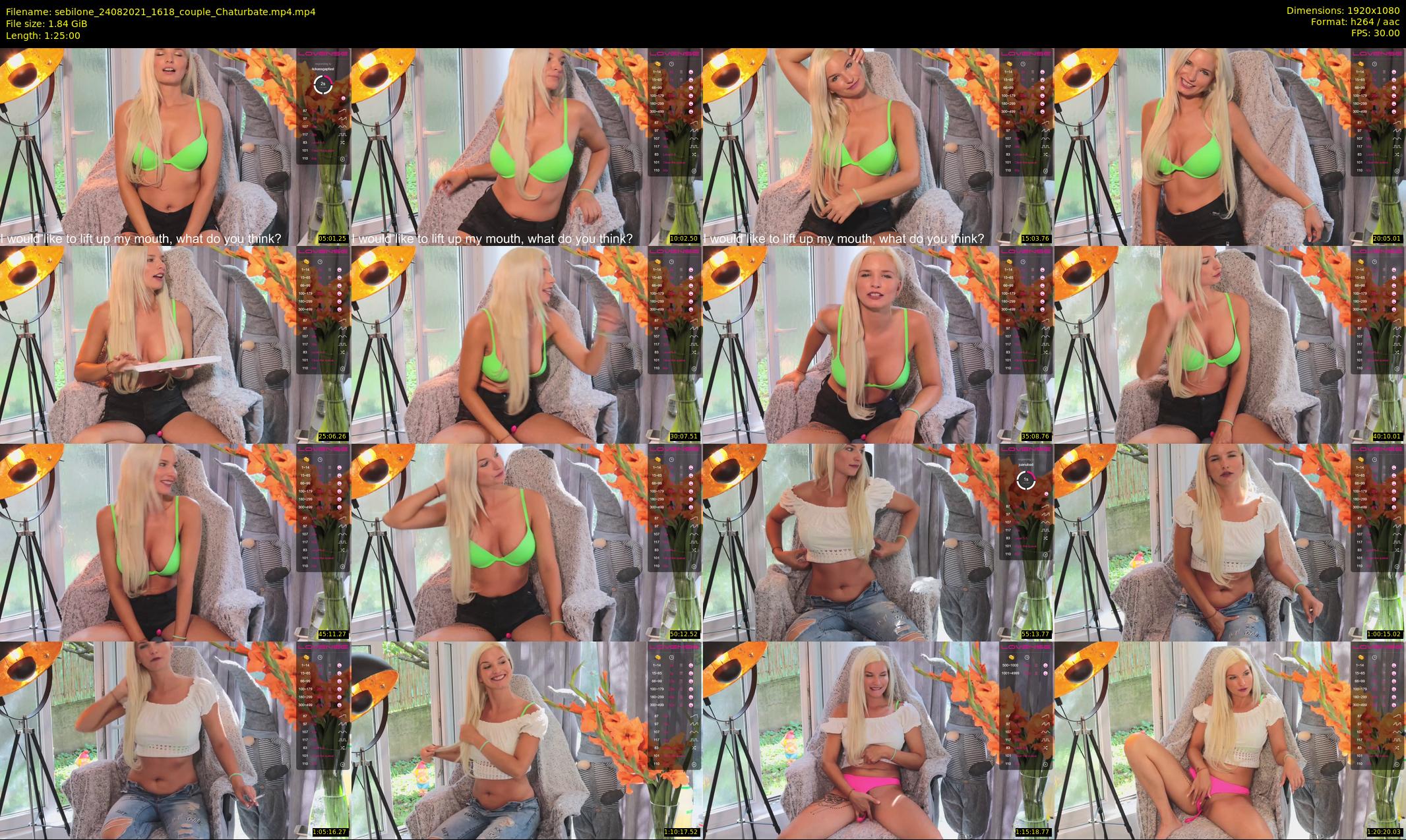 sebilone — 85 minute Chaturbate couple cam show recording, 1080p, Aug 24, 2021