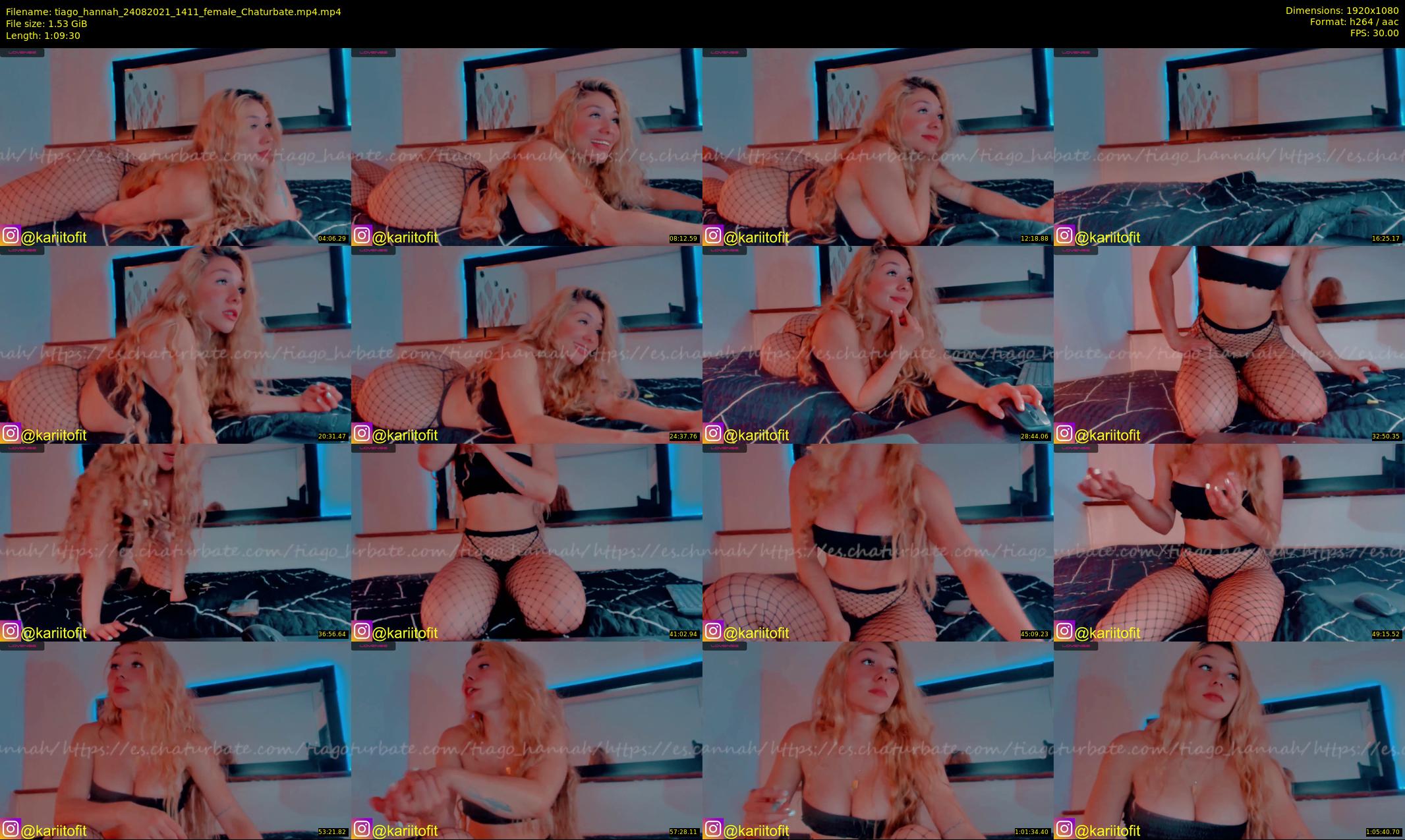tiago_hannah — 70 minute Chaturbate couple cam show recording, 1080p, Aug 24, 2021