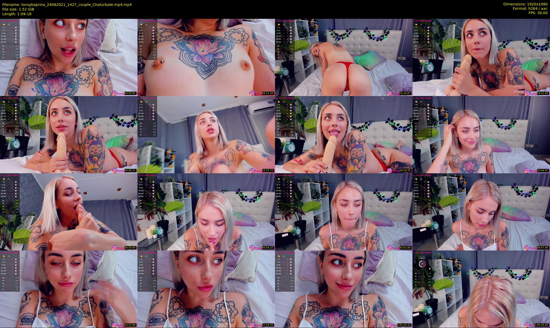 tonsykaprina — 70 minute Chaturbate couple cam show recording, 1080p, Aug 24, 2021