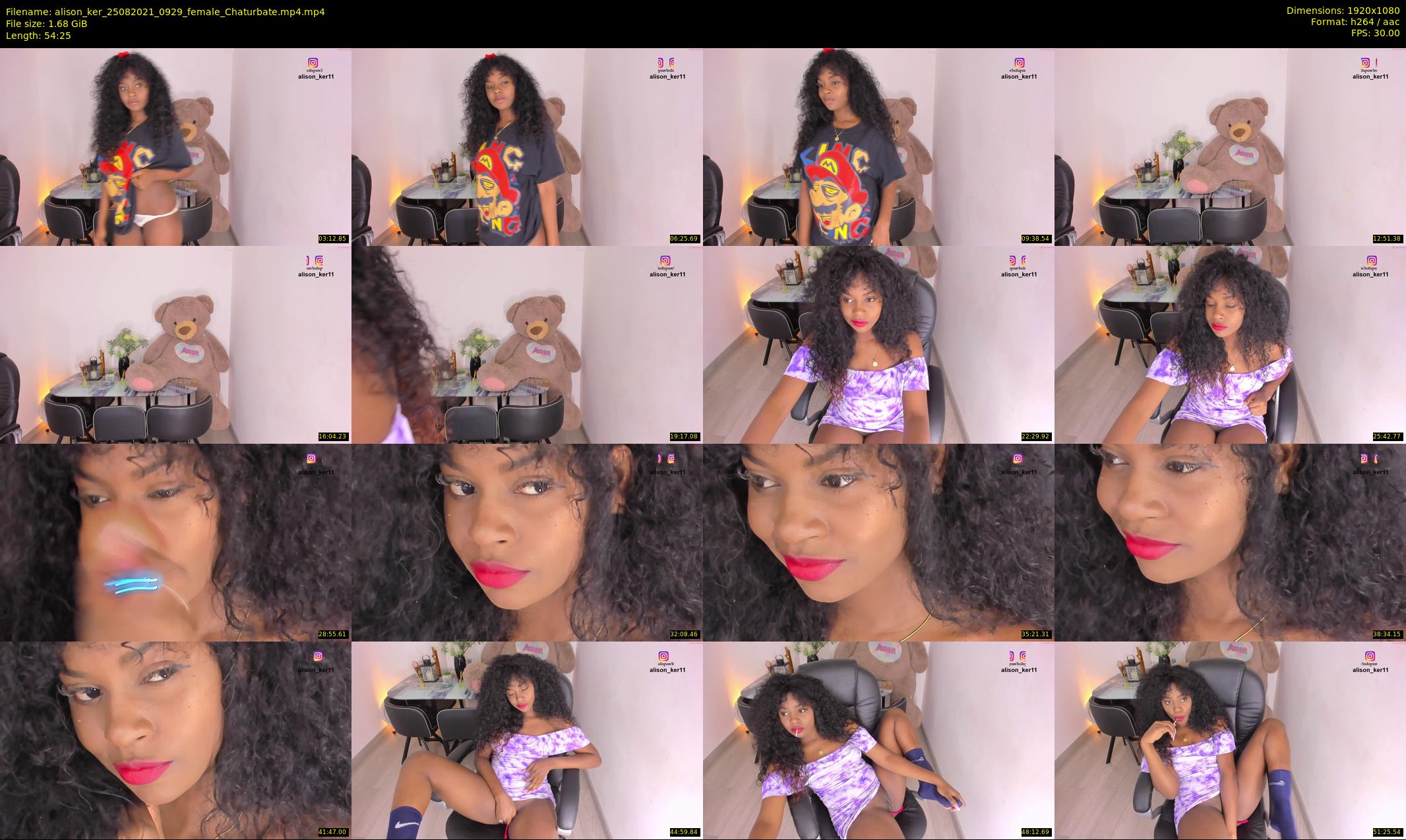 alison_ker — 55 minute Chaturbate female cam show recording, 1080p, Aug 25, 2021