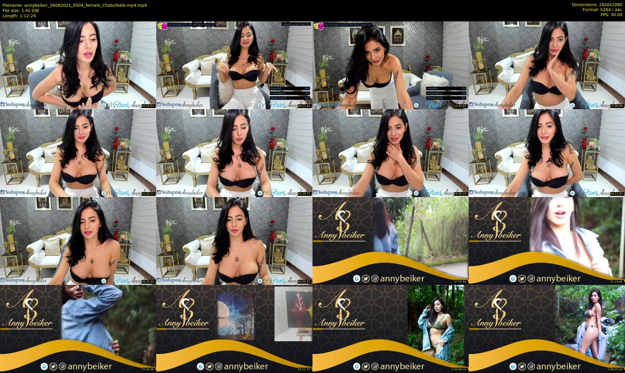 annybeiker — 73 minute Chaturbate female cam show recording, 1080p, Aug 26, 2021