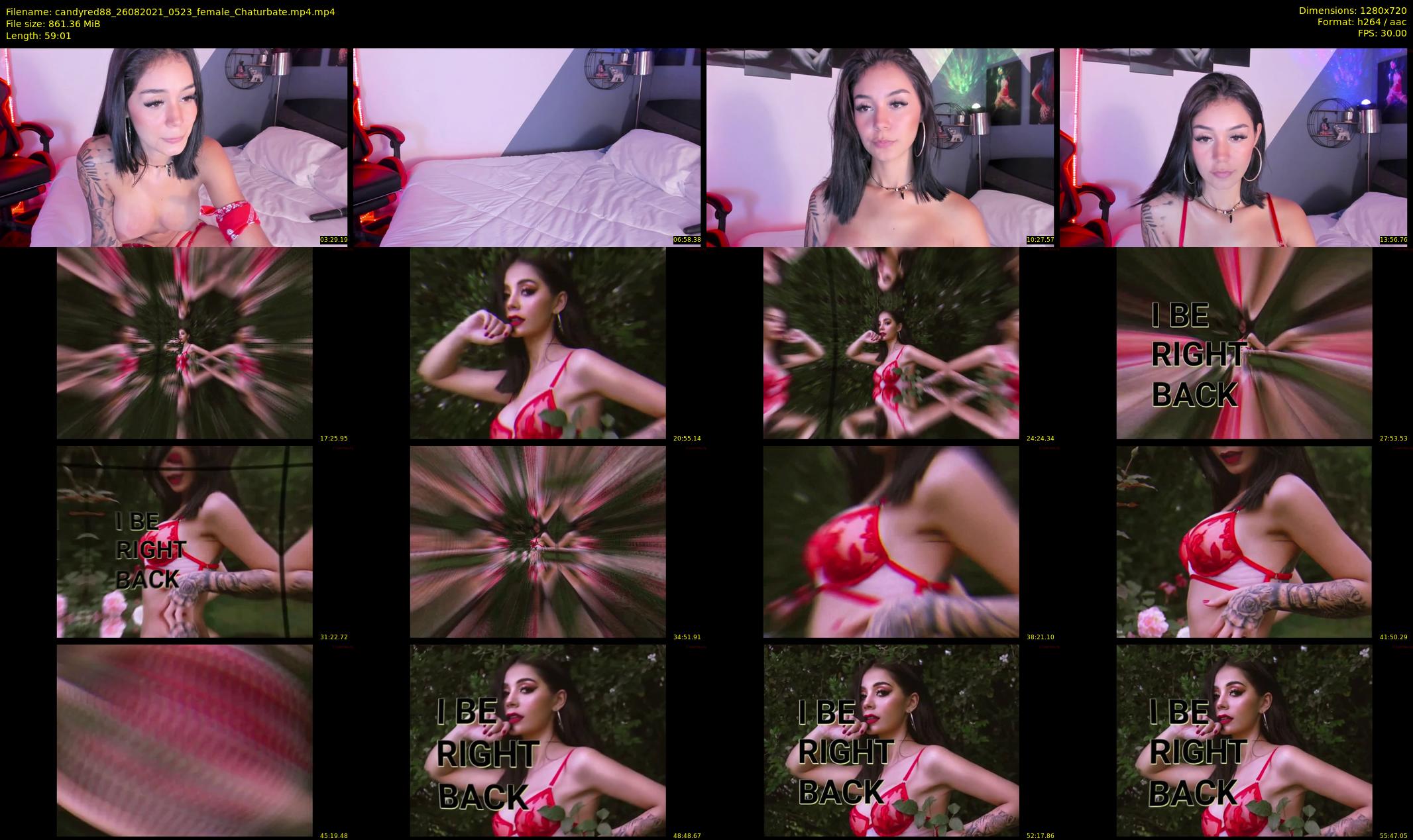 candyred88 — 60 minute Chaturbate female cam show recording, 720p, Aug 26, 2021