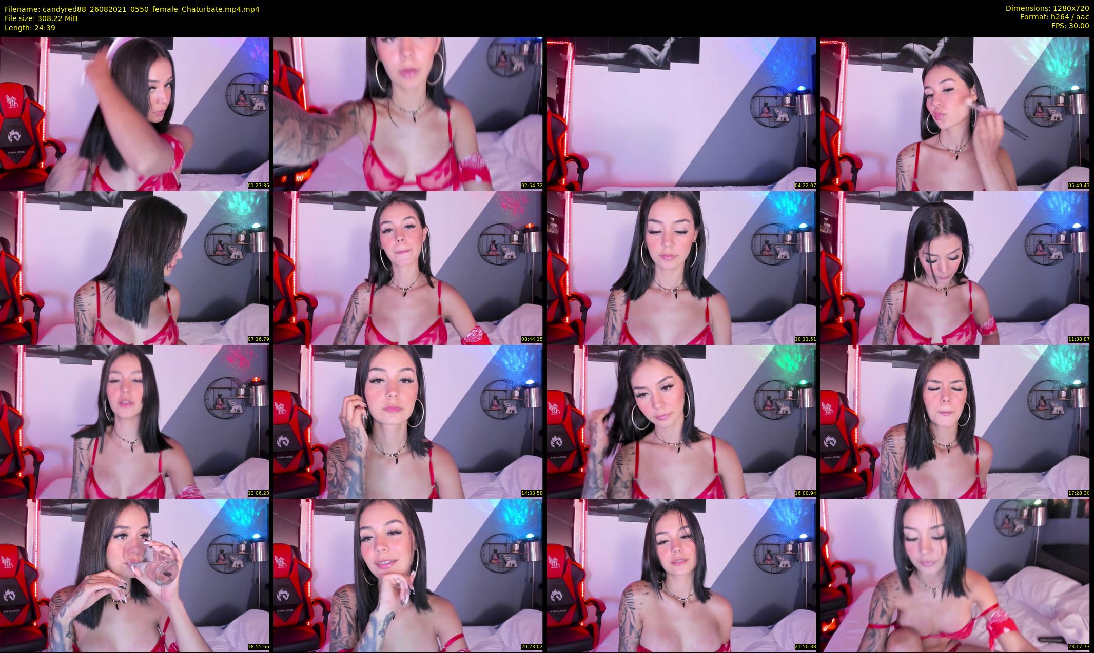 candyred88 — 25 minute Chaturbate female cam show recording, 720p, Aug 26, 2021