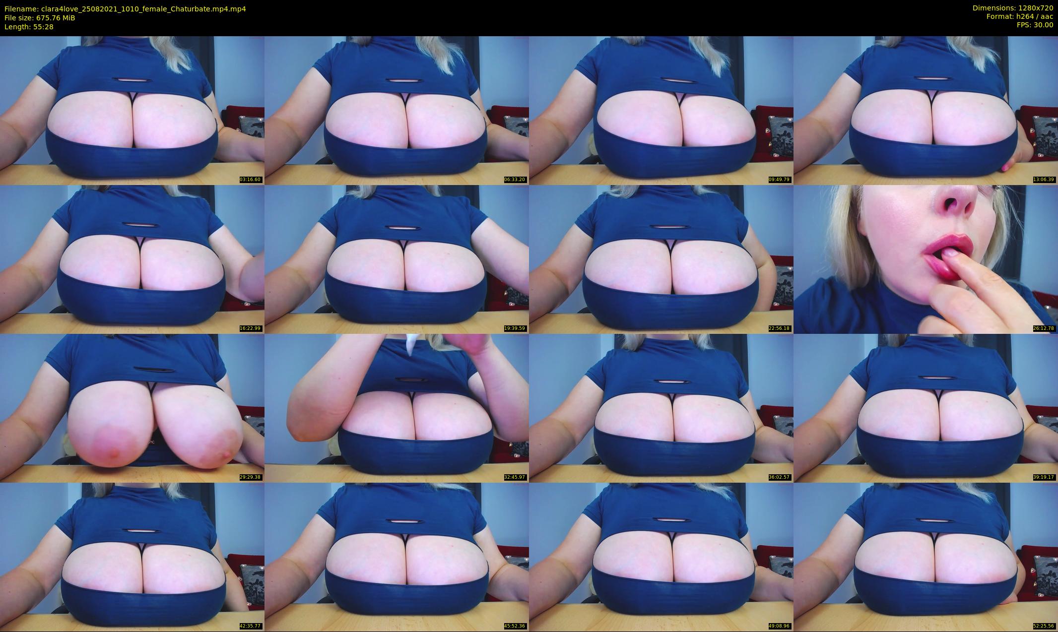clara4love — 56 minute Chaturbate female cam show recording, 720p, Aug 25, 2021