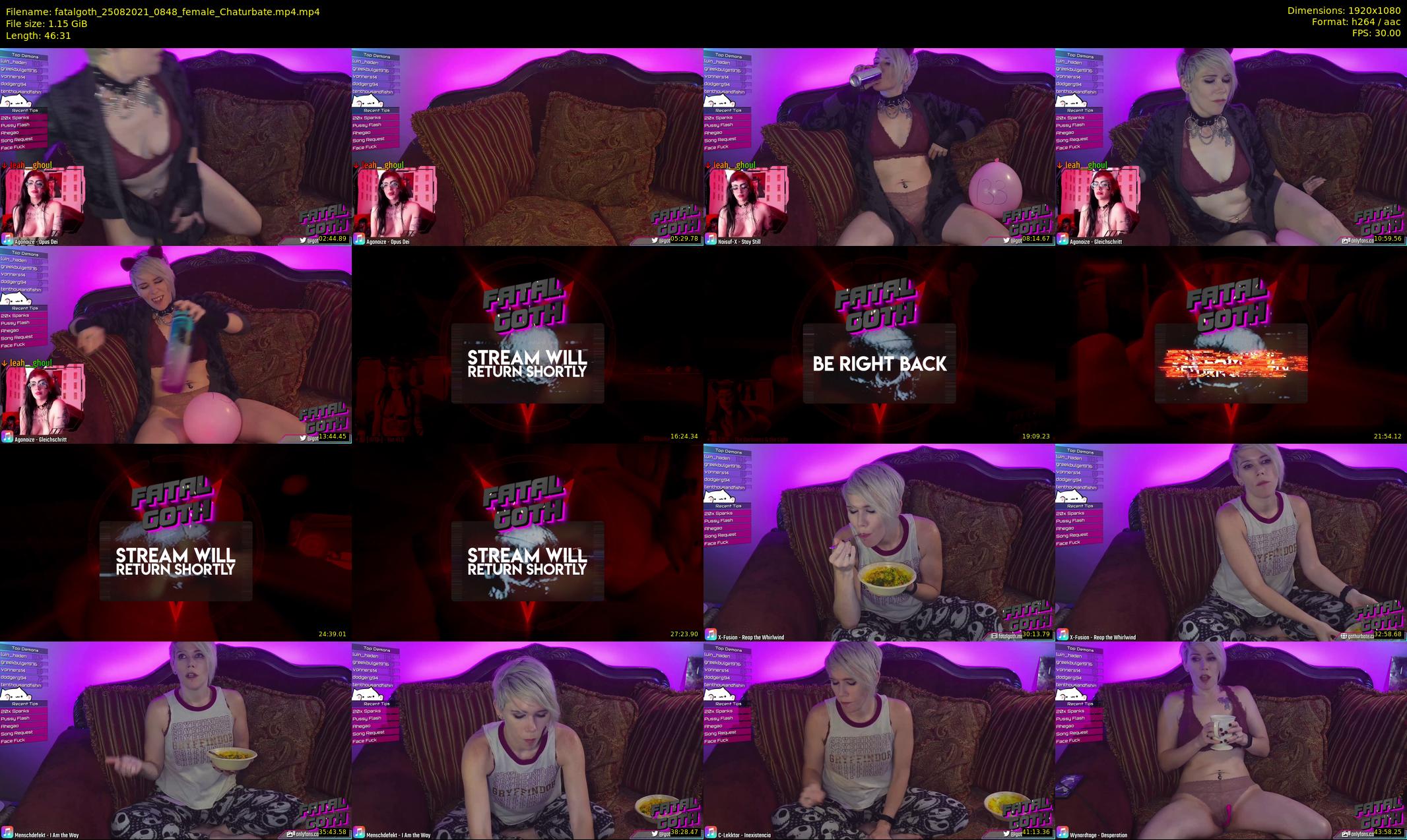 fatalgoth — 47 minute Chaturbate couple cam show recording, 1080p, Aug 25, 2021