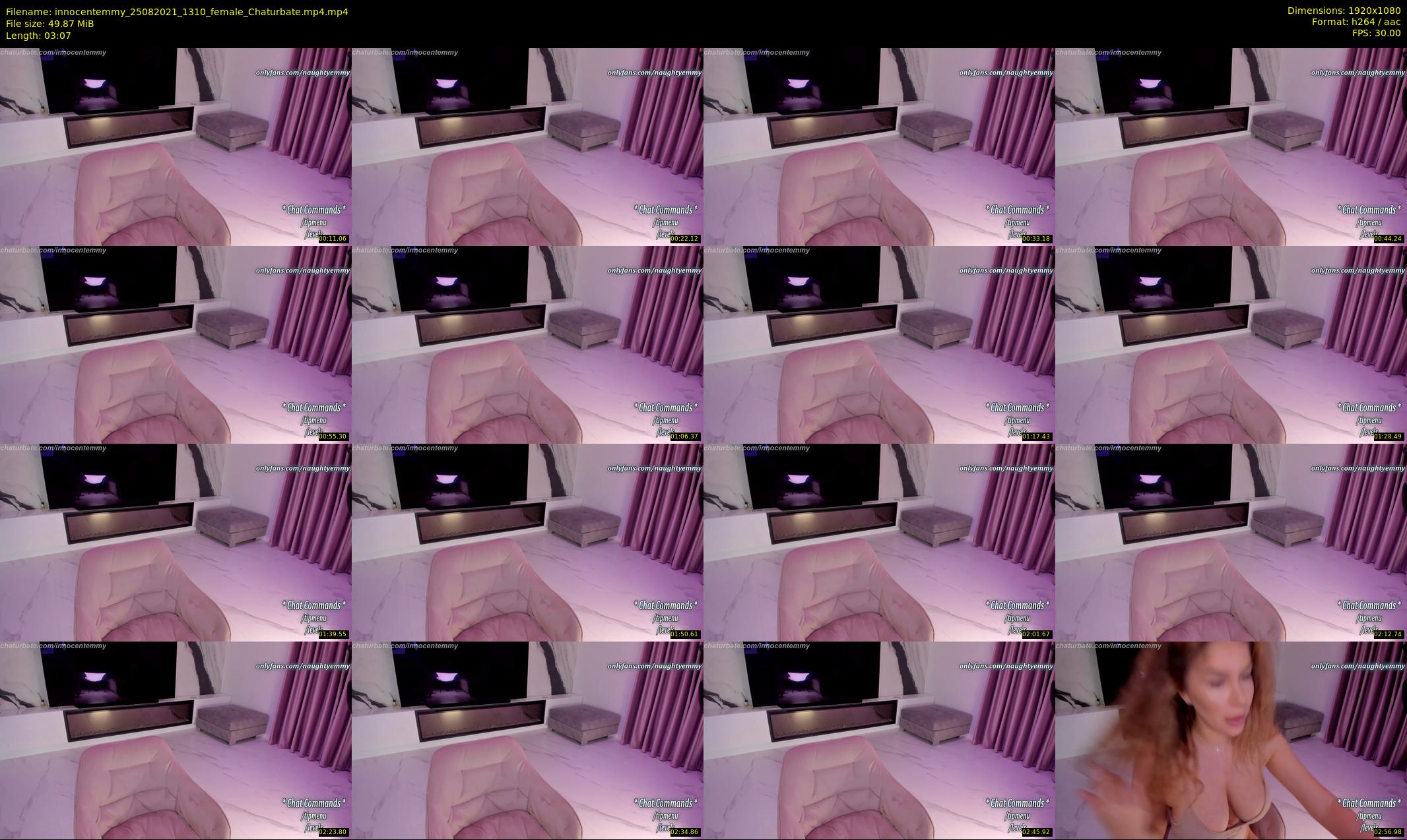 innocentemmy — 4 minute Chaturbate female cam show recording, 1080p, Aug 25, 2021