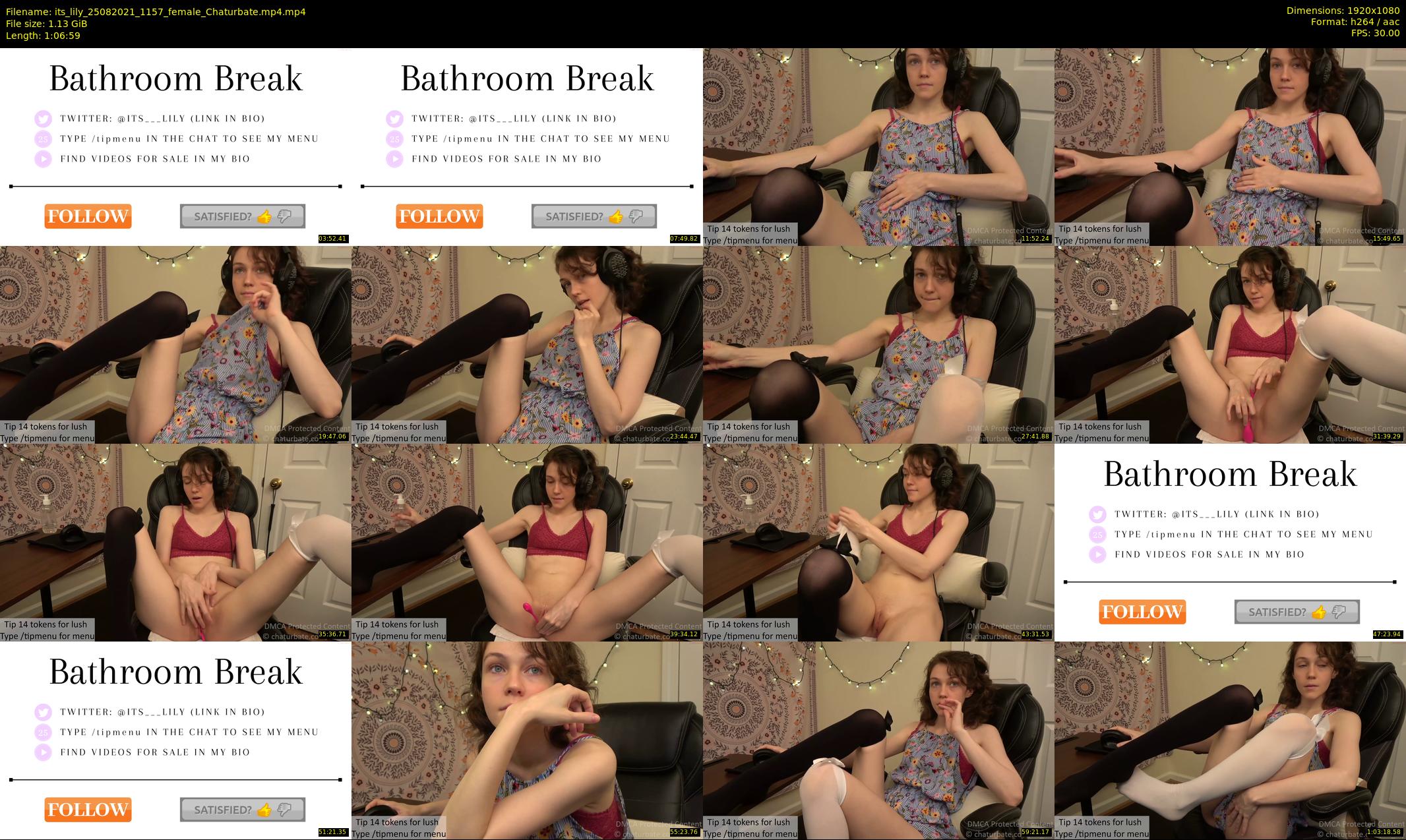 its_lily — 67 minute Chaturbate female cam show recording, 1080p, Aug 25, 2021