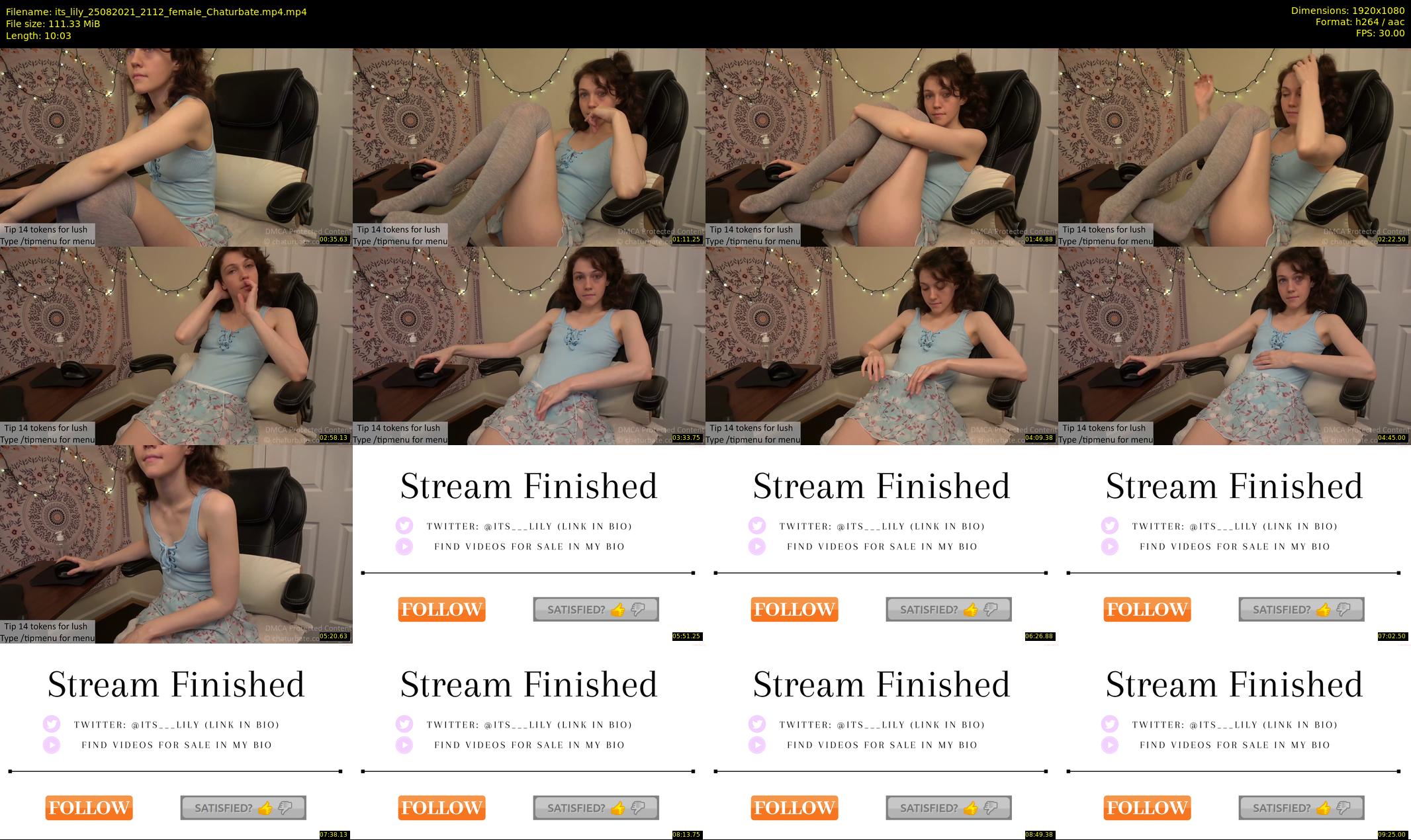 its_lily — 11 minute Chaturbate female cam show recording, 1080p, Aug 25, 2021