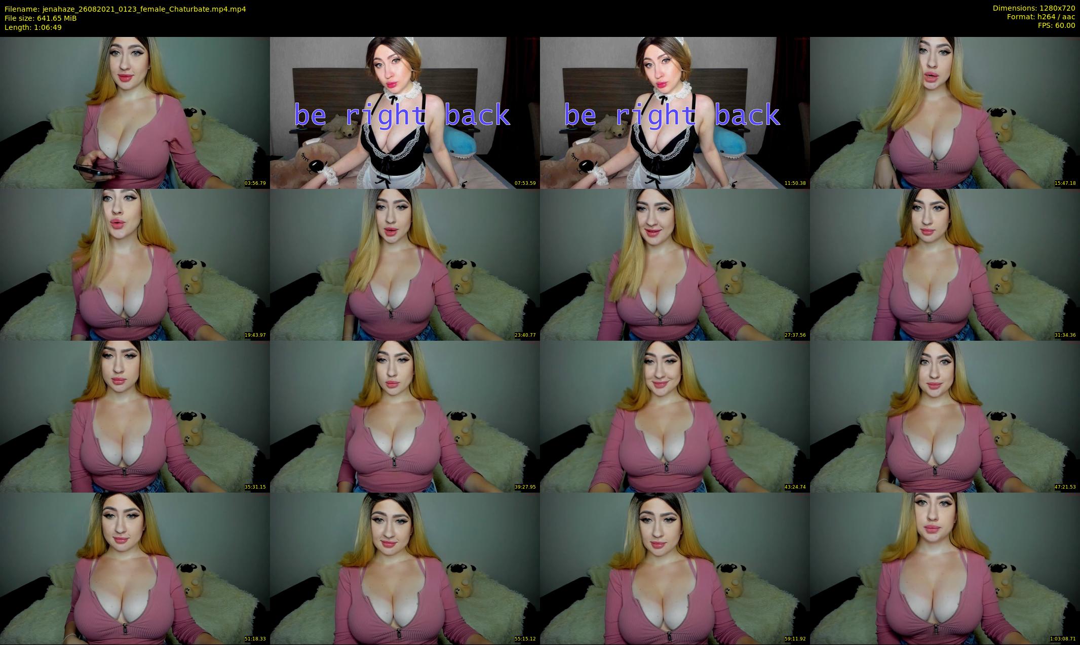 jenahaze — 67 minute Chaturbate female cam show recording, 720p, Aug 26, 2021