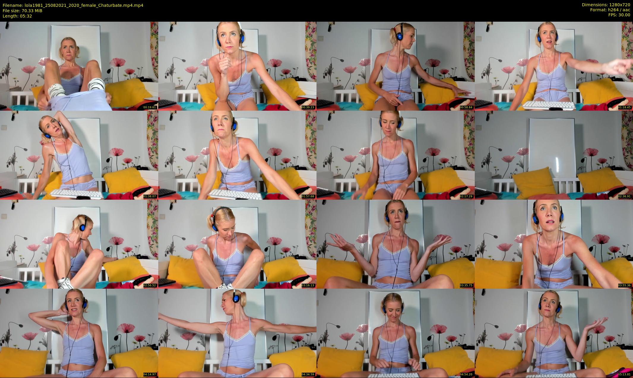 lola1981 — 6 minute Chaturbate female cam show recording, 720p, Aug 25, 2021