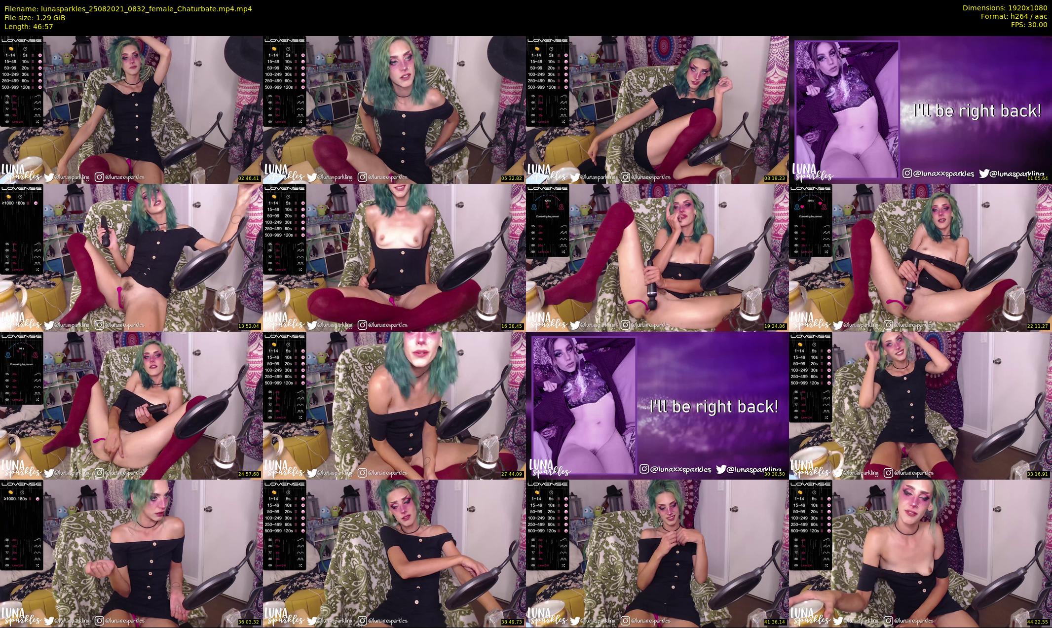 lunasparkles — 47 minute Chaturbate female cam show recording, 1080p, Aug 25, 2021