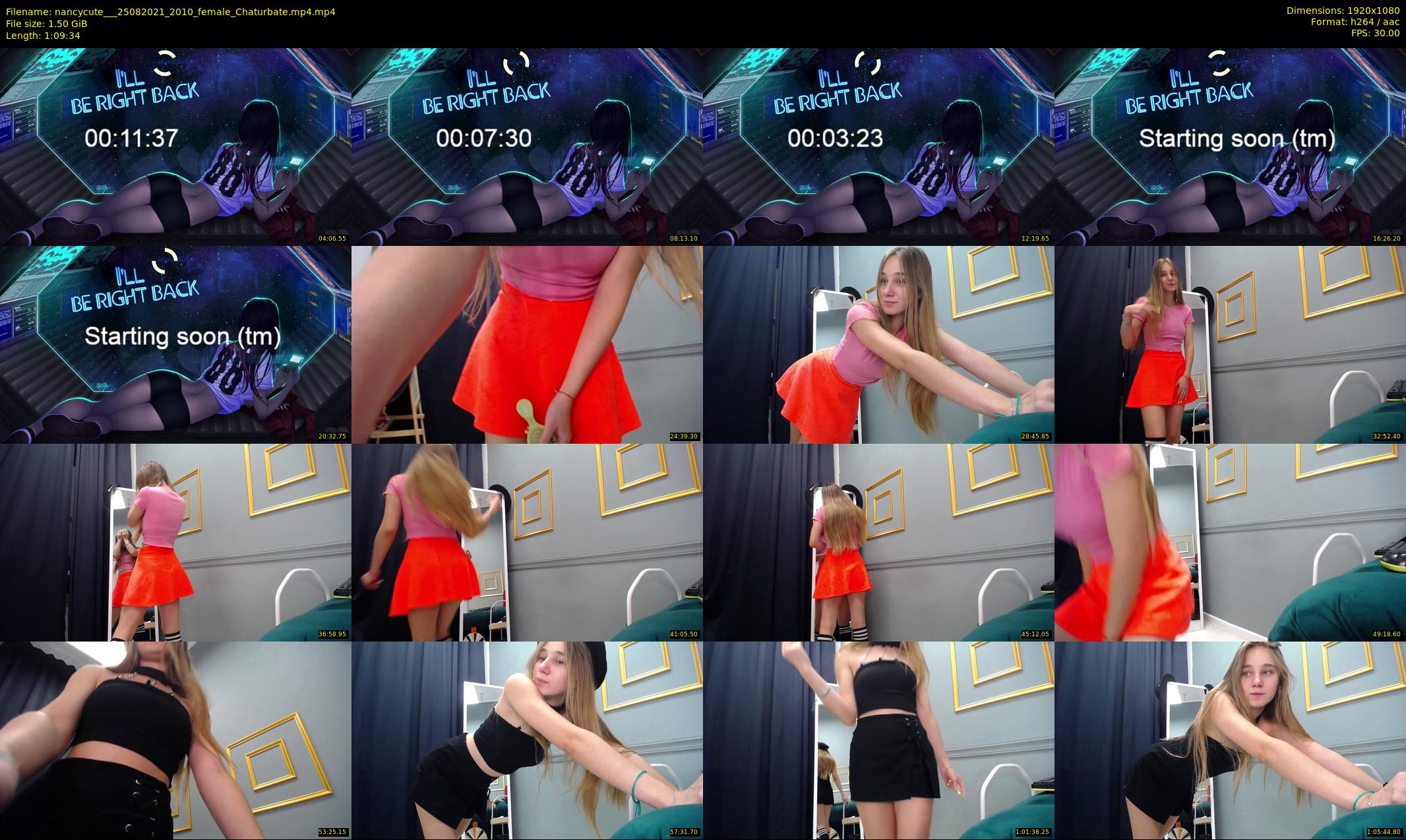 nancycute__ — 70 minute Chaturbate female cam show recording, 1080p, Aug 25, 2021