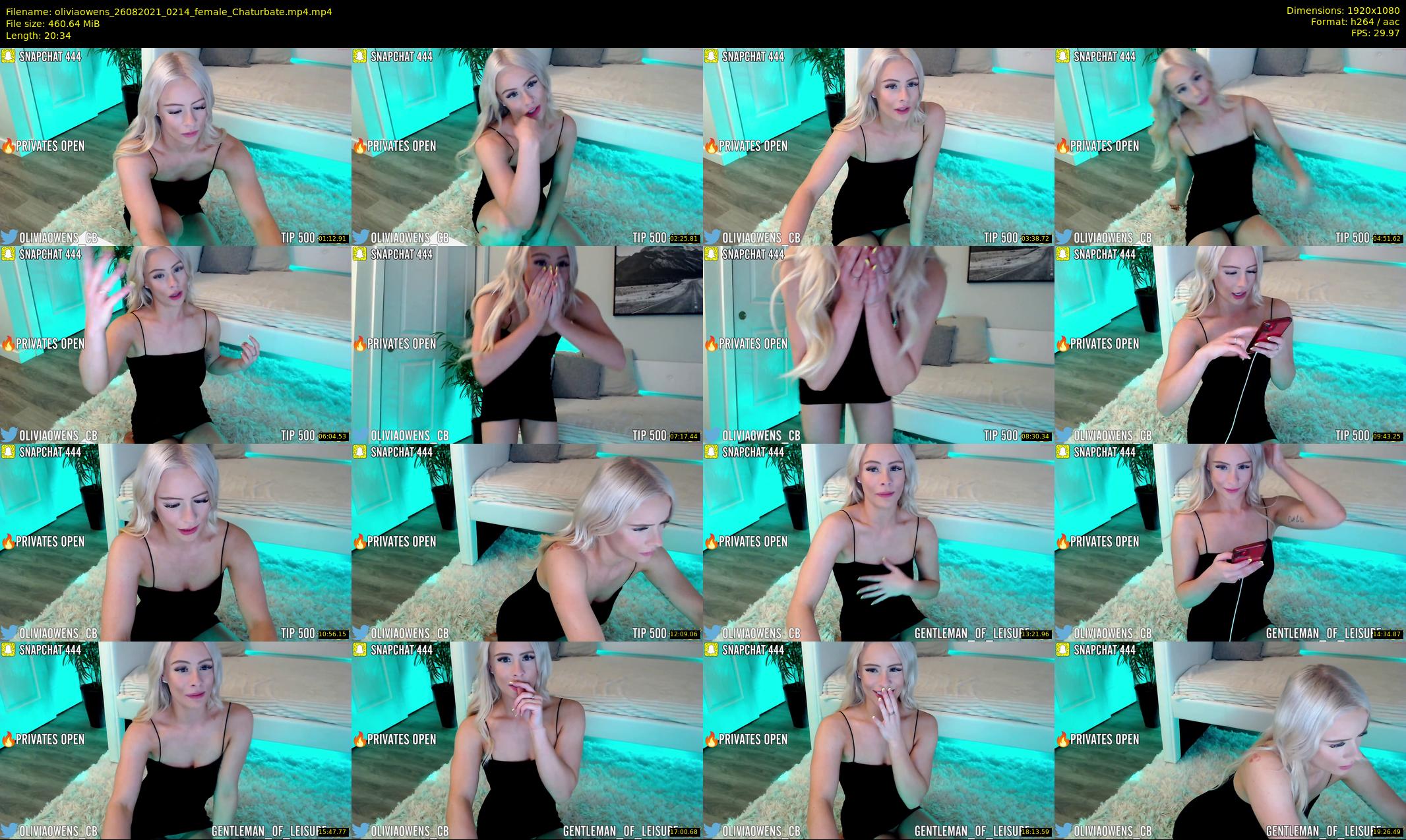 oliviaowens — 21 minute Chaturbate female cam show recording, 1080p, Aug 26, 2021